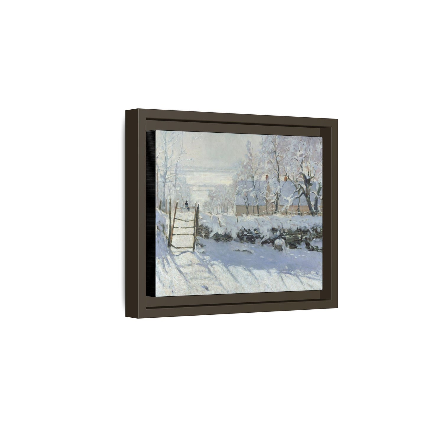Monet, Claude - The Magpie (1868) - Matte Canvas, Framed