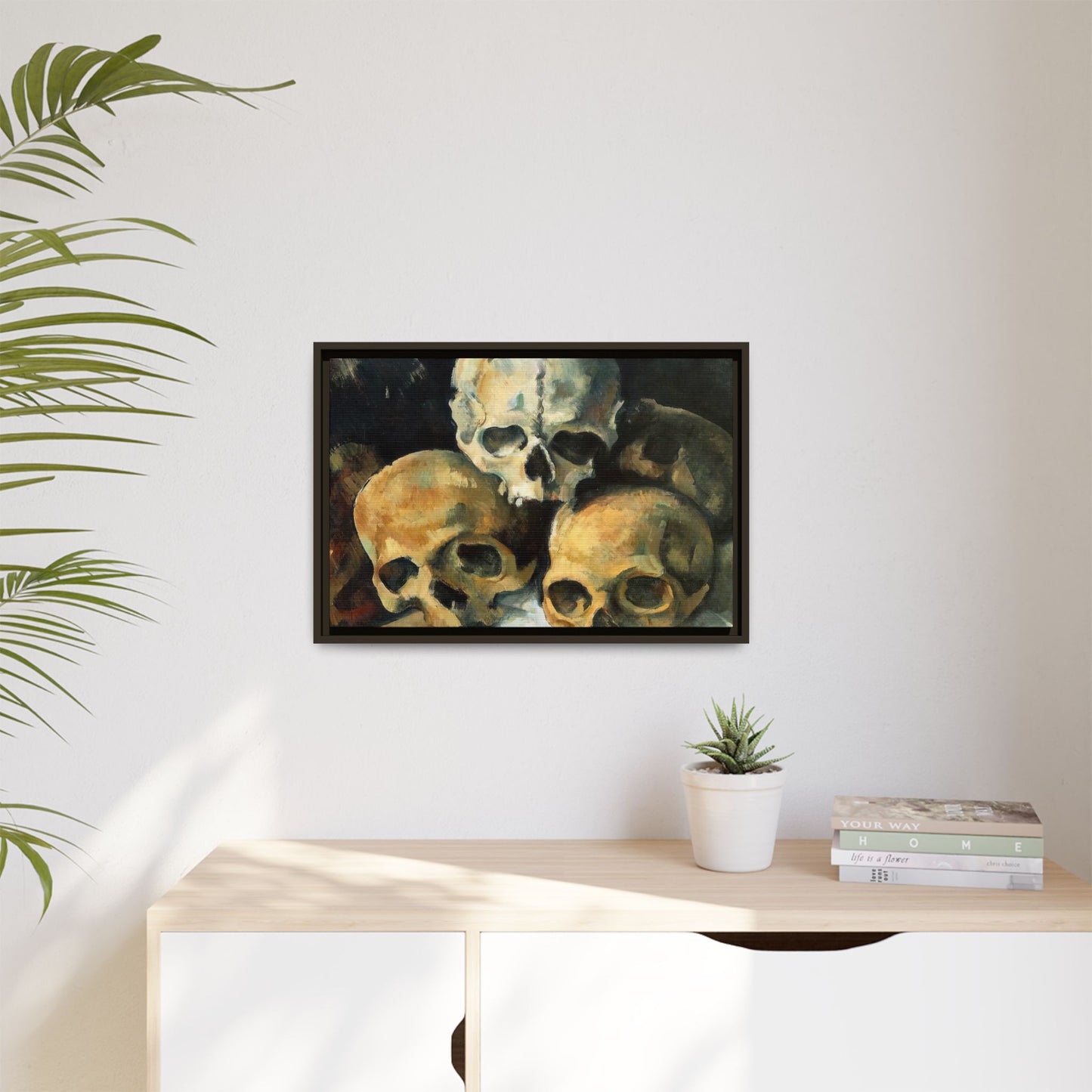 Cézanne, Paul - Pyramid of Skulls (1901) - Matte Canvas, Framed