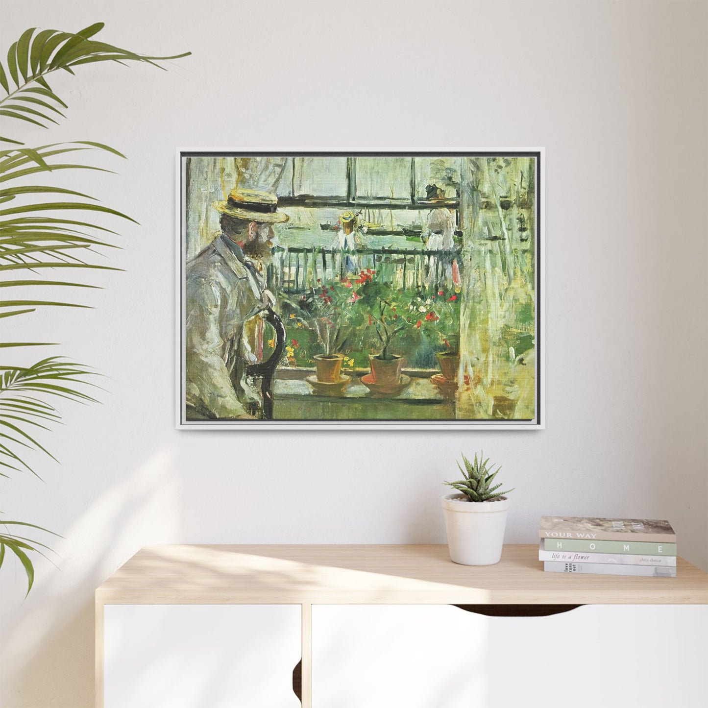 Morisot, Berthe - Eugene Manet on the Isle of Wight (1875) - Matte Canvas, Framed