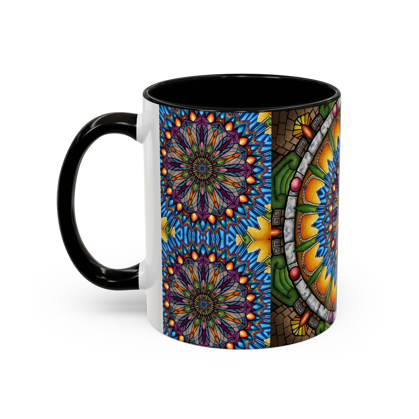 Pacio, Adam - Emerald Arrows Mandala - Colorful Accent Mugs