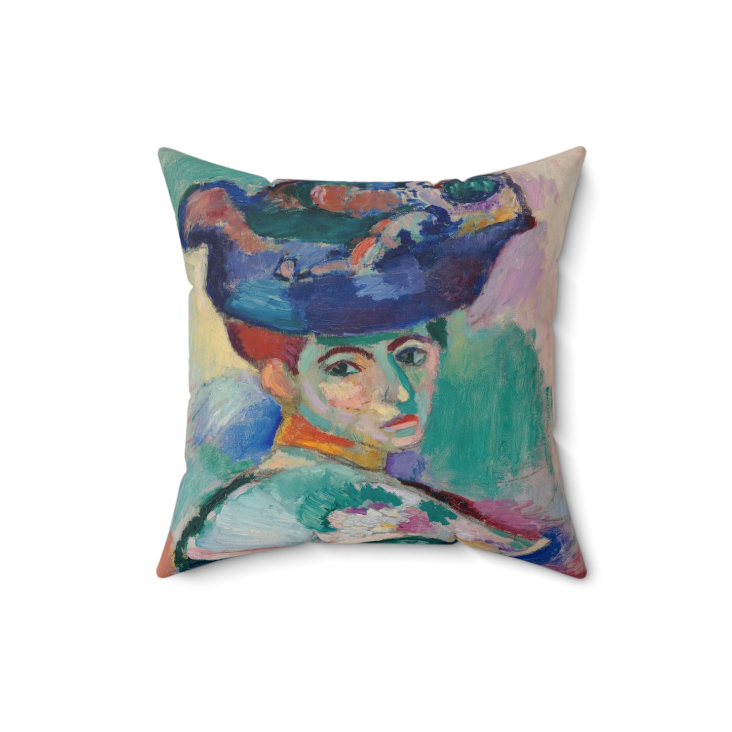 Matisse, Henri - Woman with a Hat (1905) - Suede Square Pillow