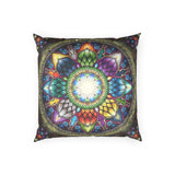 Mystic Jewel Mandala - Poly Velvet Pillow