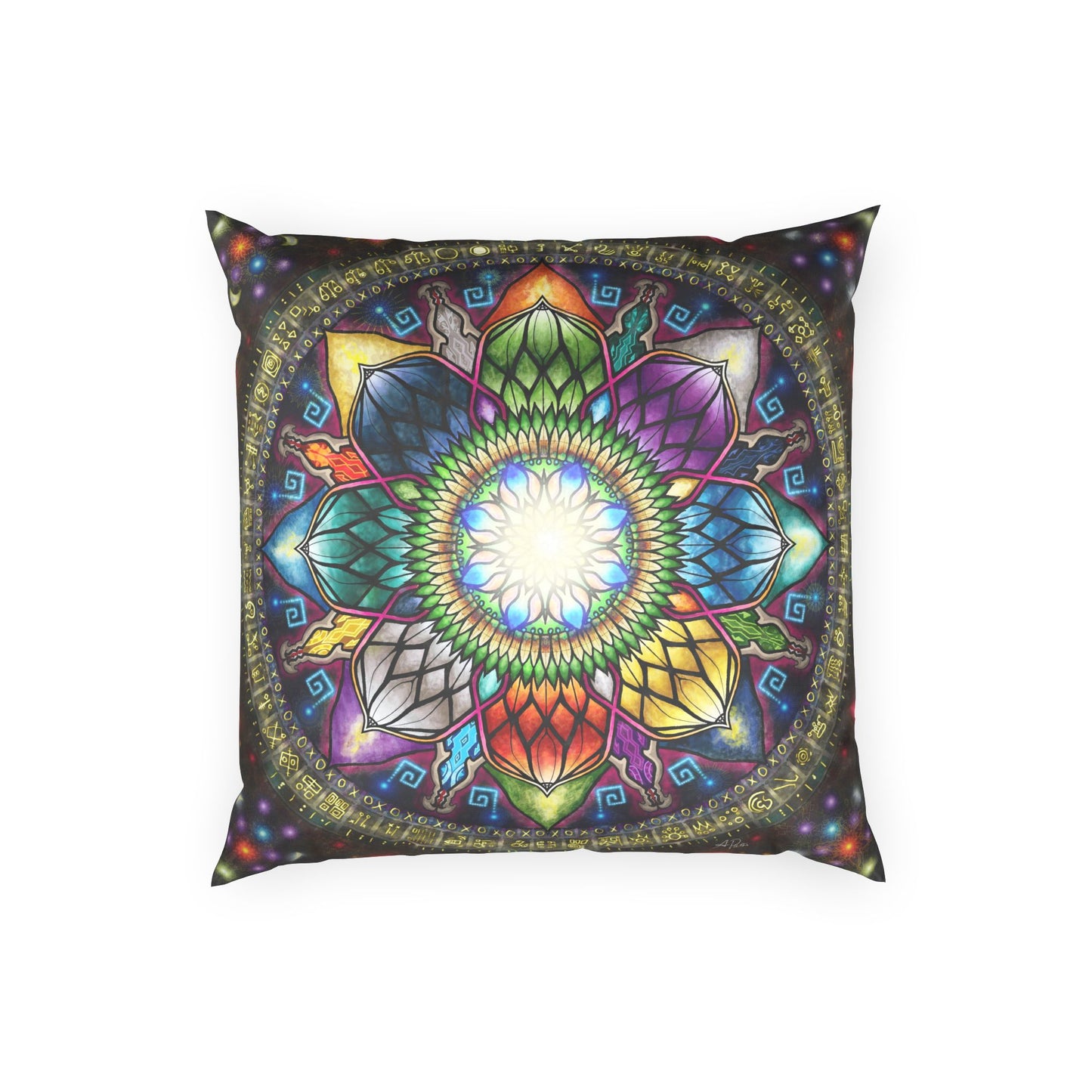 Pacio, Adam - Mystic Jewel Mandala - Poly Velvet Pillow