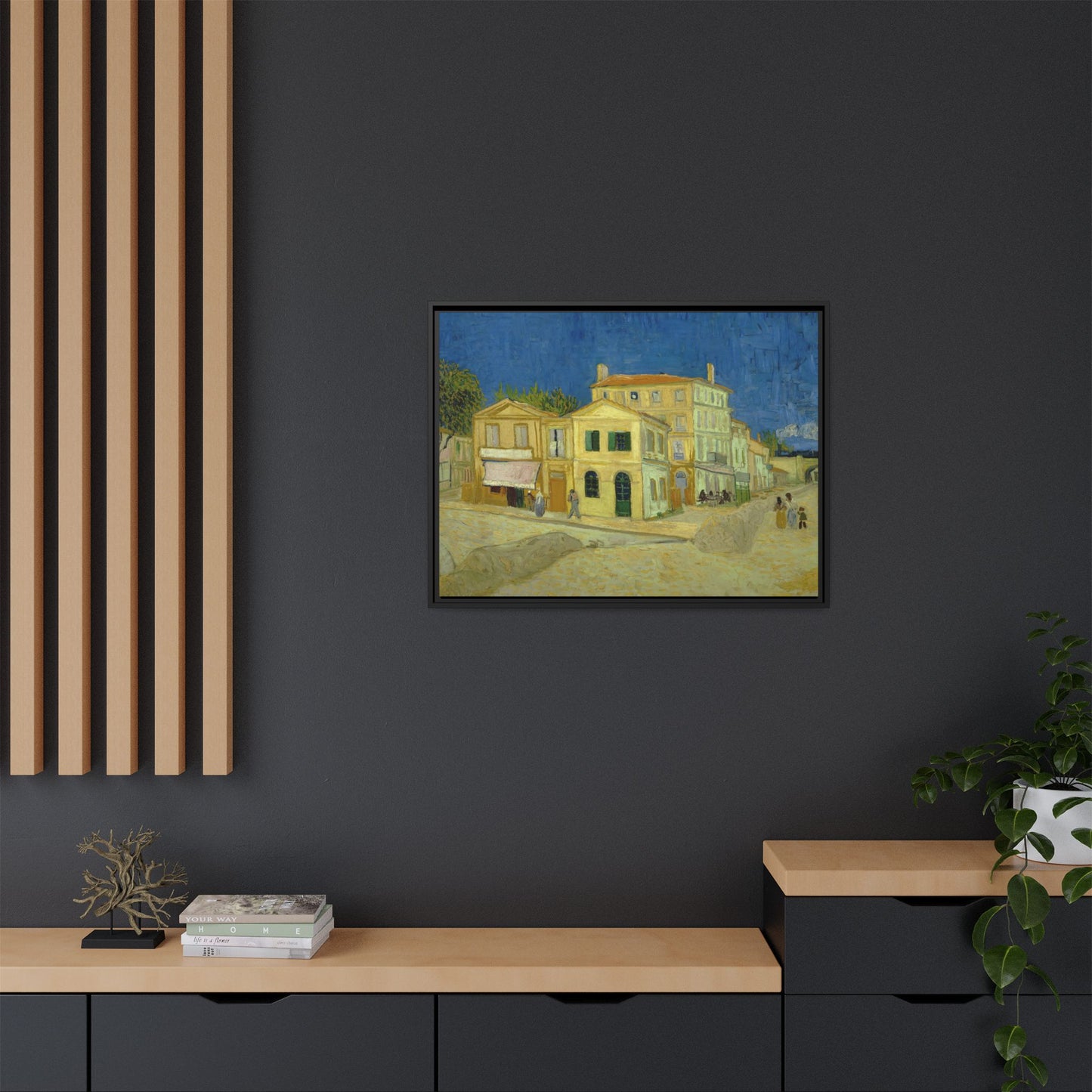 Van Gogh, Vincent - The Yellow House (1888) - Matte Canvas, Framed