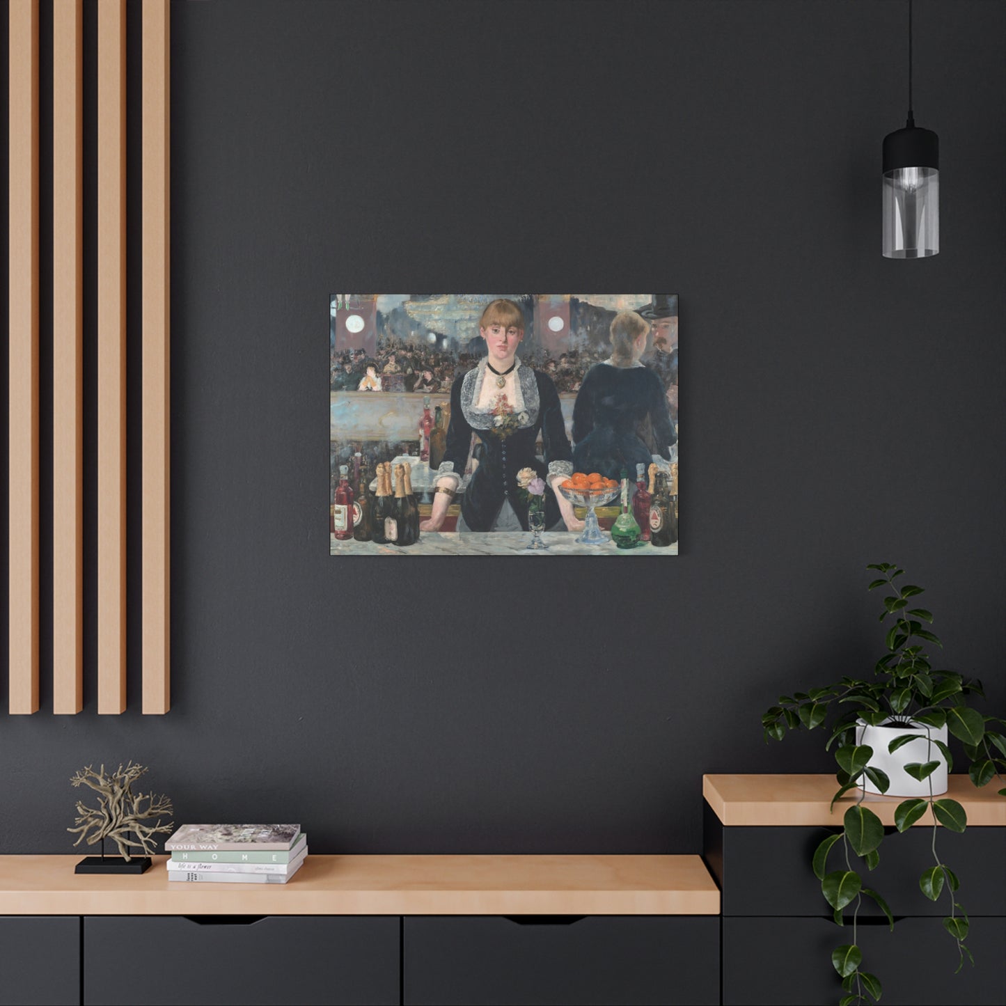 Manet, Édouard - A Bar at the Folies-Bergère (1880) - Canvas Block, unframed