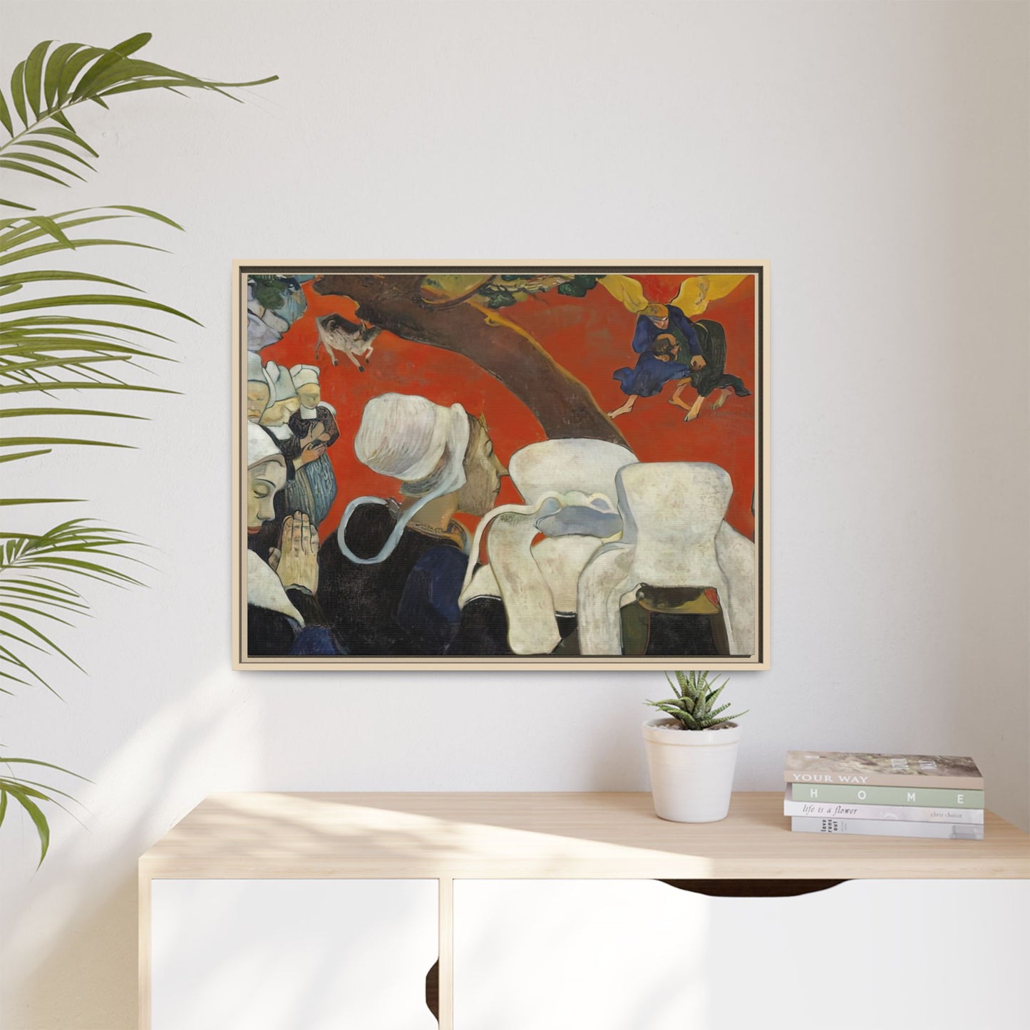 Gauguin, Paul - Vision of the Sermon (Jacob Wrestling with the Angel) (1888) - Matte Canvas, Framed