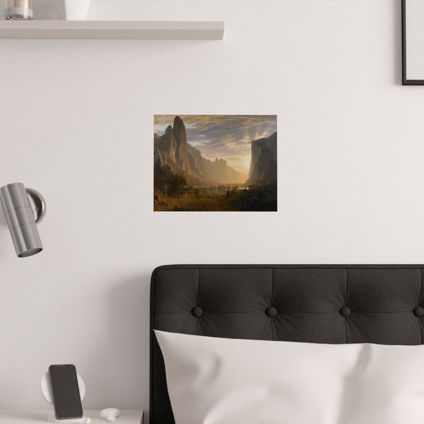 Bierstadt, Albert - Looking Down Yosemite Valley (1865) - Satin Posters
