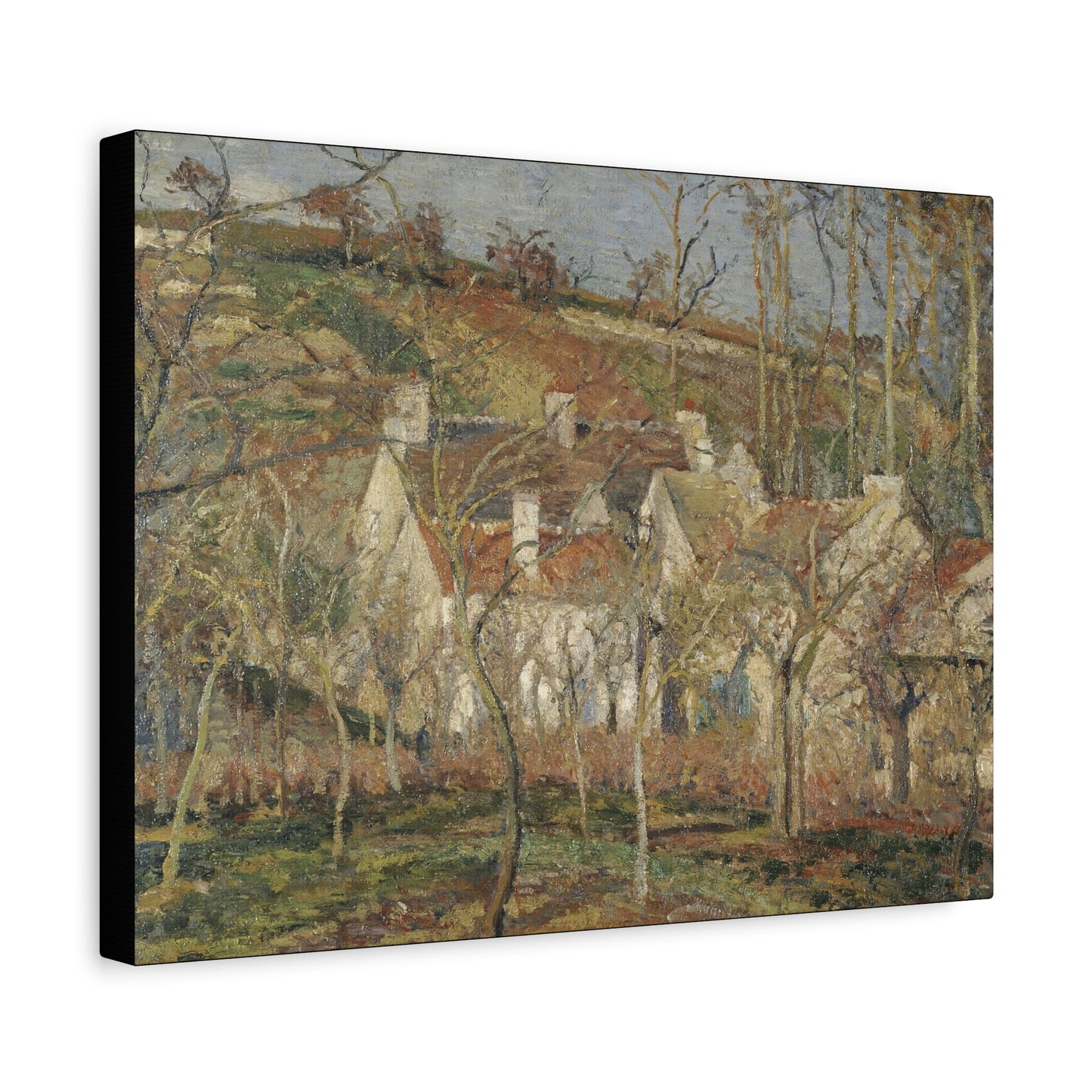 Pissarro, Camille - Red Roofs, Corner of a Village in Winter (1877) - Canvas Block, unframed