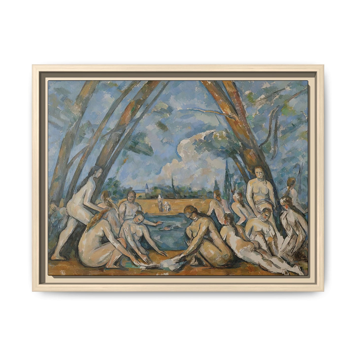 Cézanne, Paul - The Large Bathers (1906) - Matte Canvas, Framed