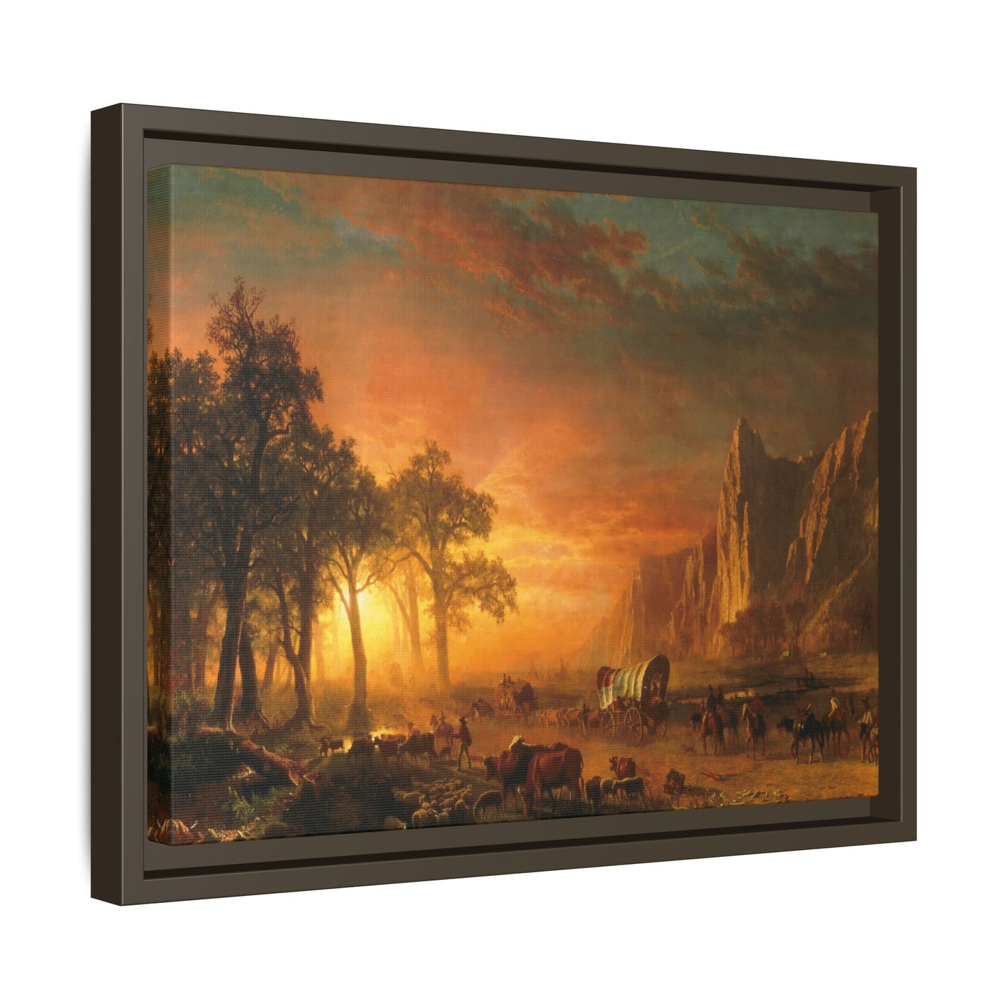 Bierstadt, Albert - Emigrants Crossing the Plains (1867) - Matte Canvas, Framed