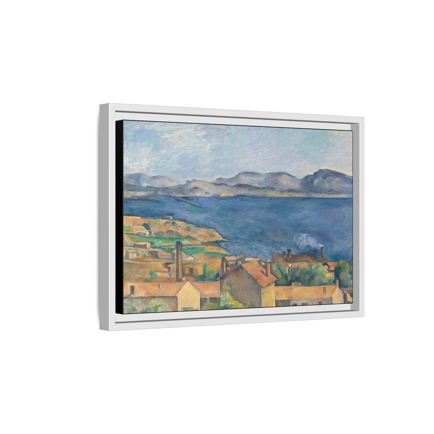 Cézanne, Paul - The Bay of Marseille, Seen from L'Estaque (1885) - Matte Canvas, Framed