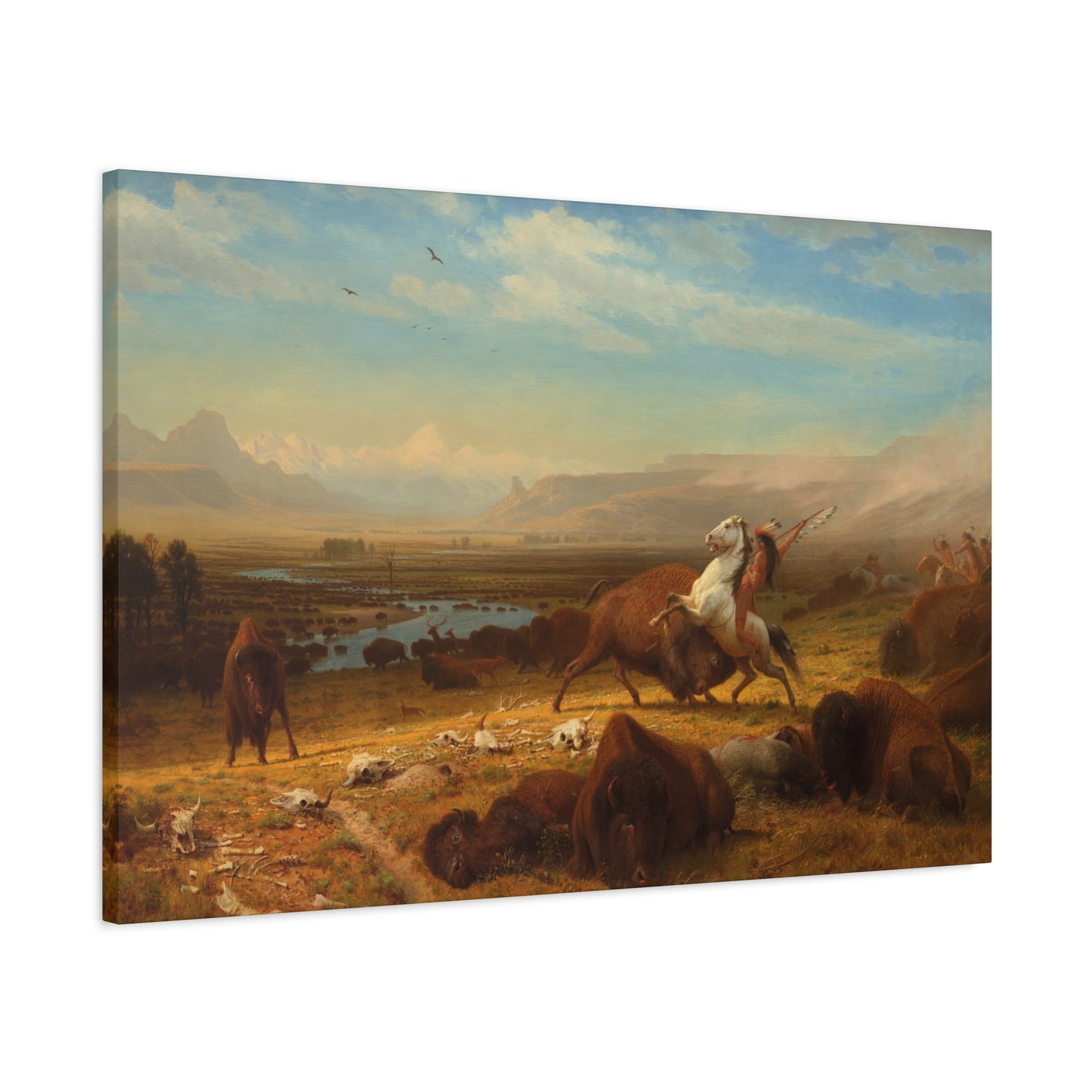 Bierstadt, Albert - The Last of the Buffalo  (1888) - Canvas Block, unframed