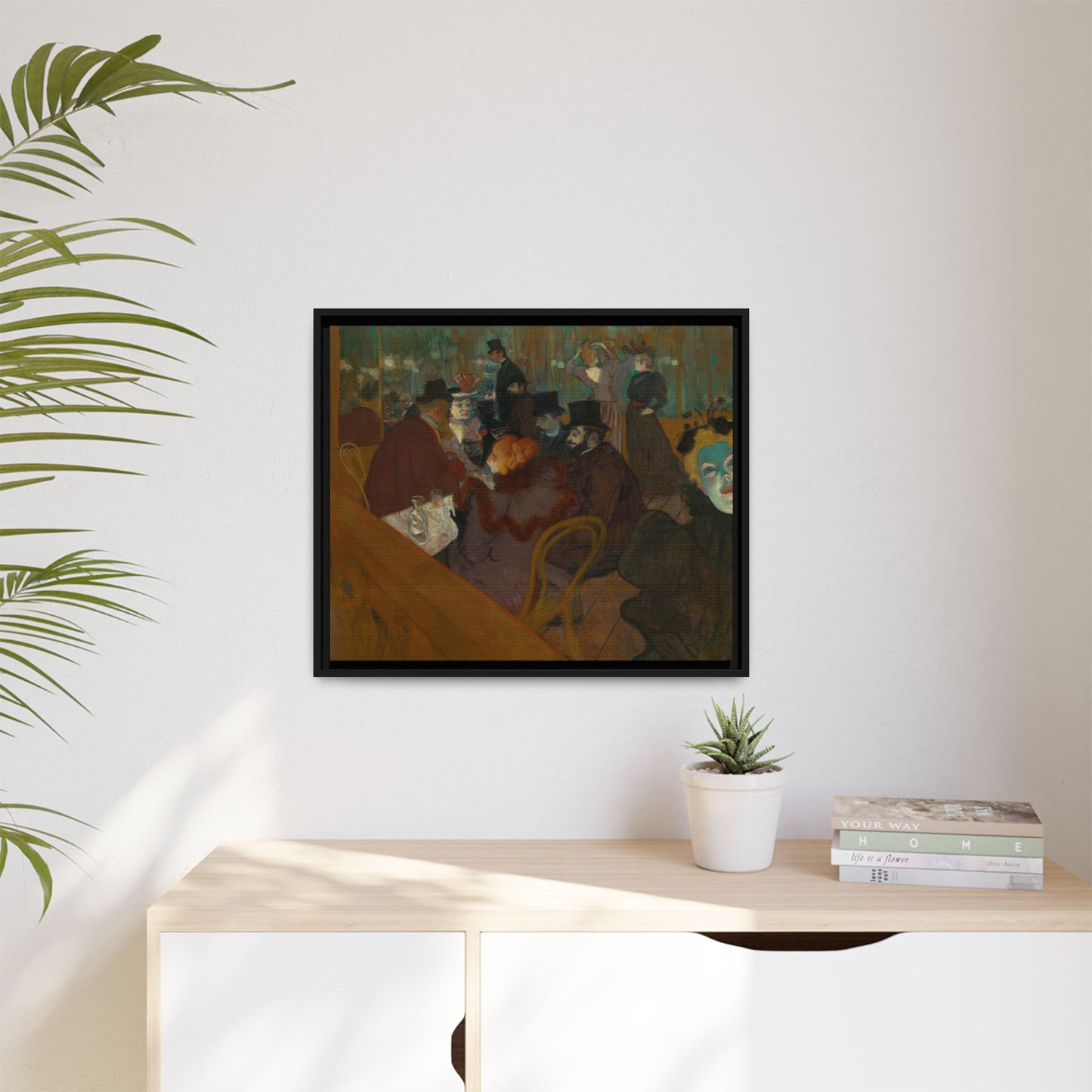 Toulouse-Lautrec, Henri - At the Moulin Rouge (1892) - Matte Canvas, Framed