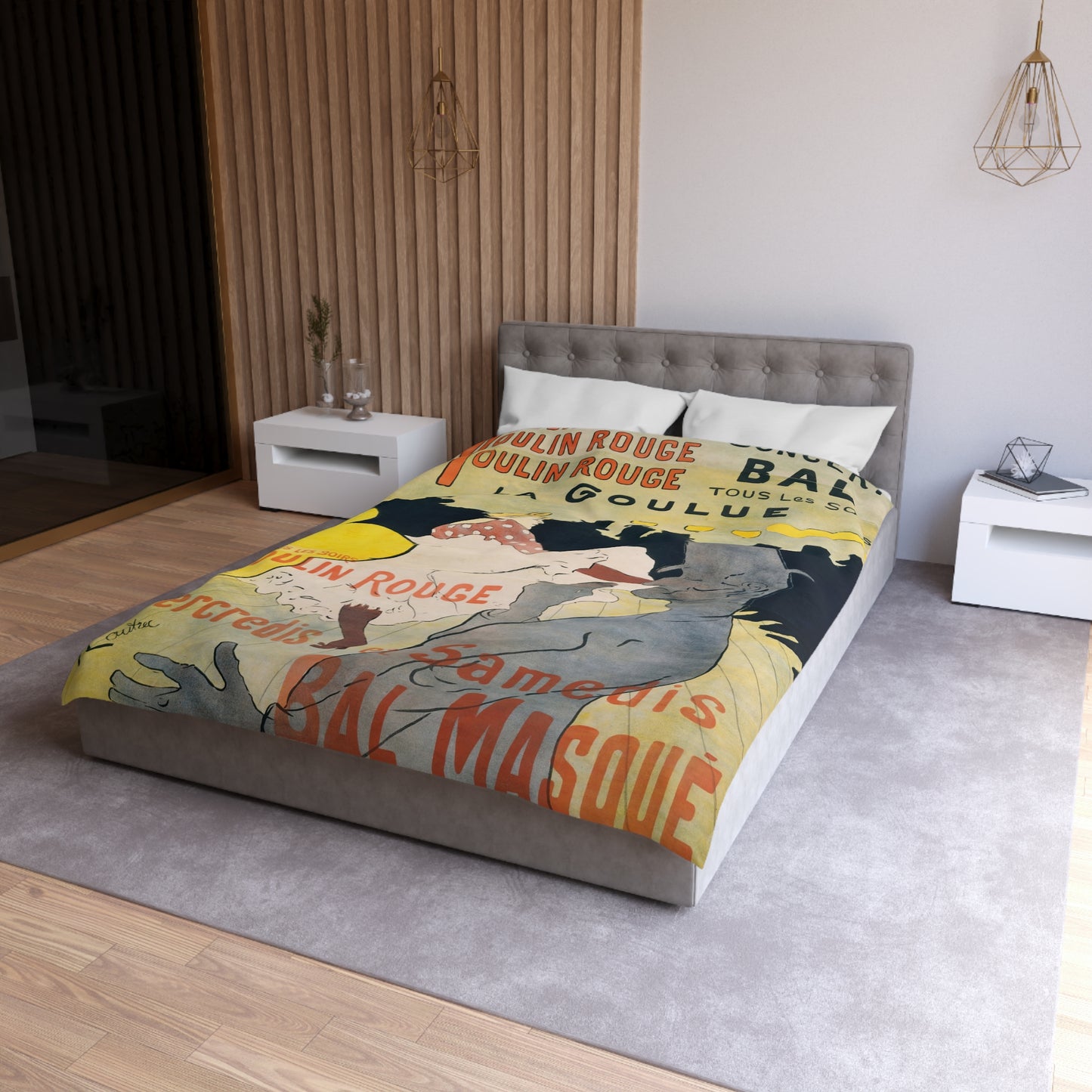 Toulouse-Lautrec, Henri - Moulin Rouge - La Goulue (1891) - Microfiber Duvet Cover