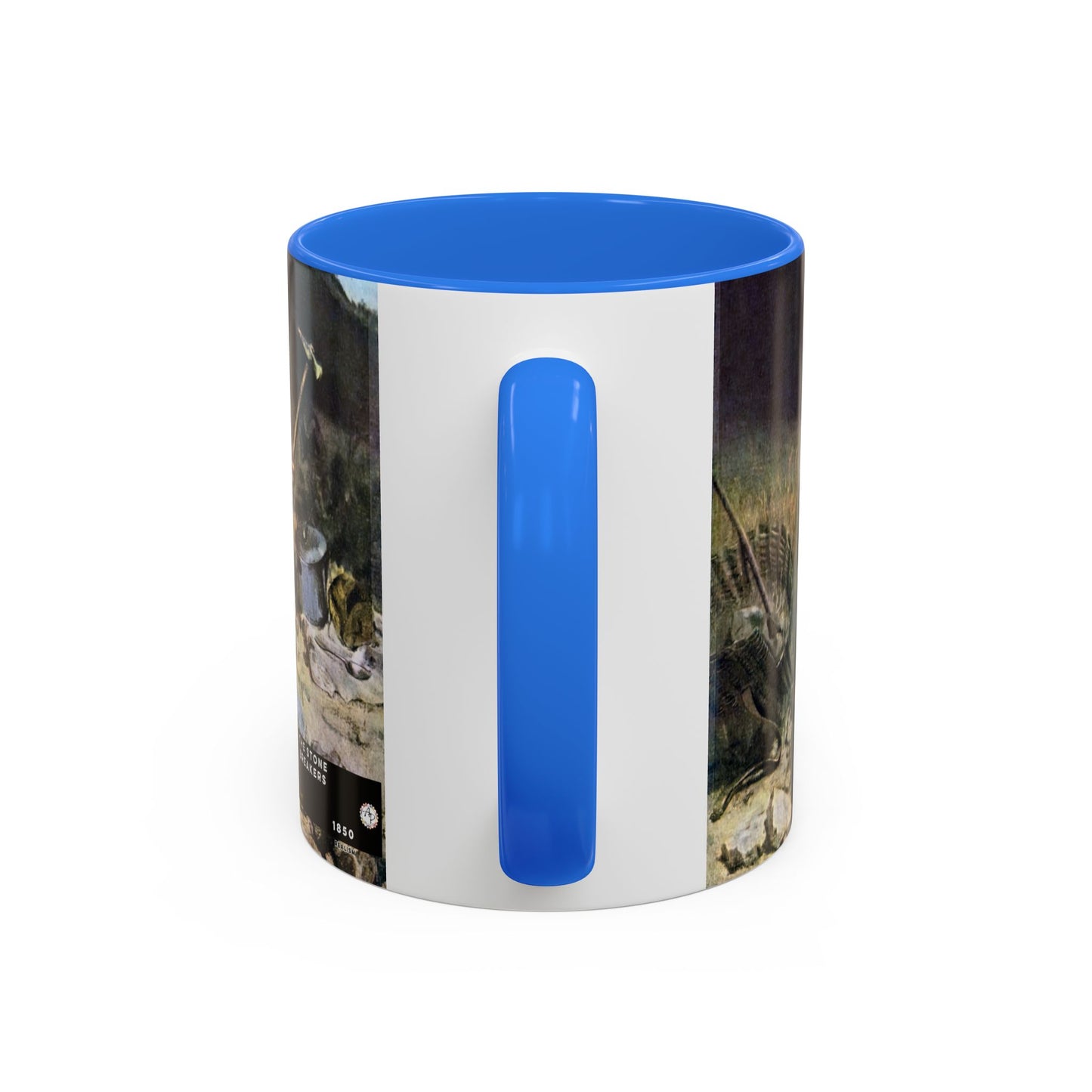Courbet, Gustave - The Stone Breakers (1850) - Colorful Accent Mugs