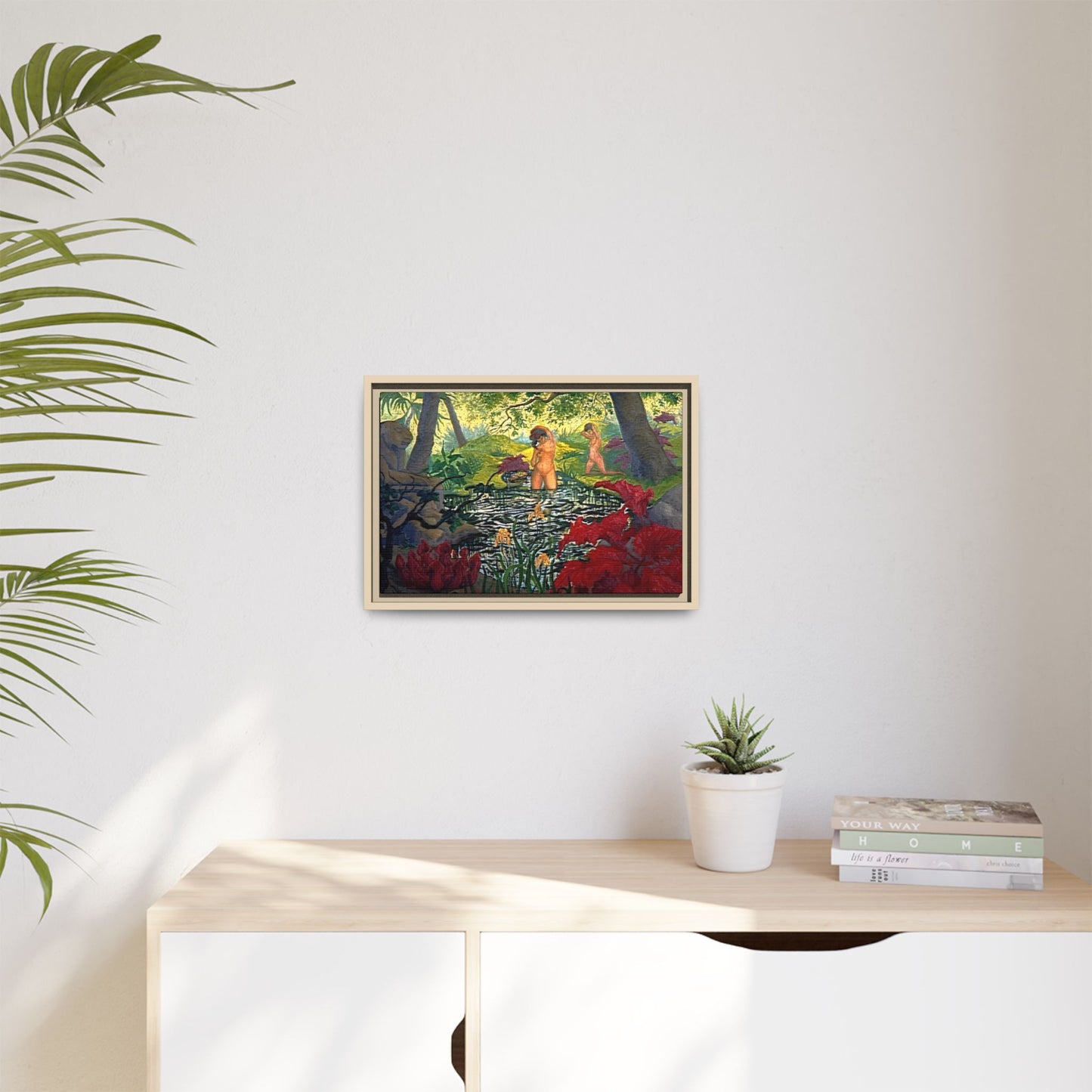 Ranson, Paul - The Lotus Bather (1906) - Matte Canvas, Framed