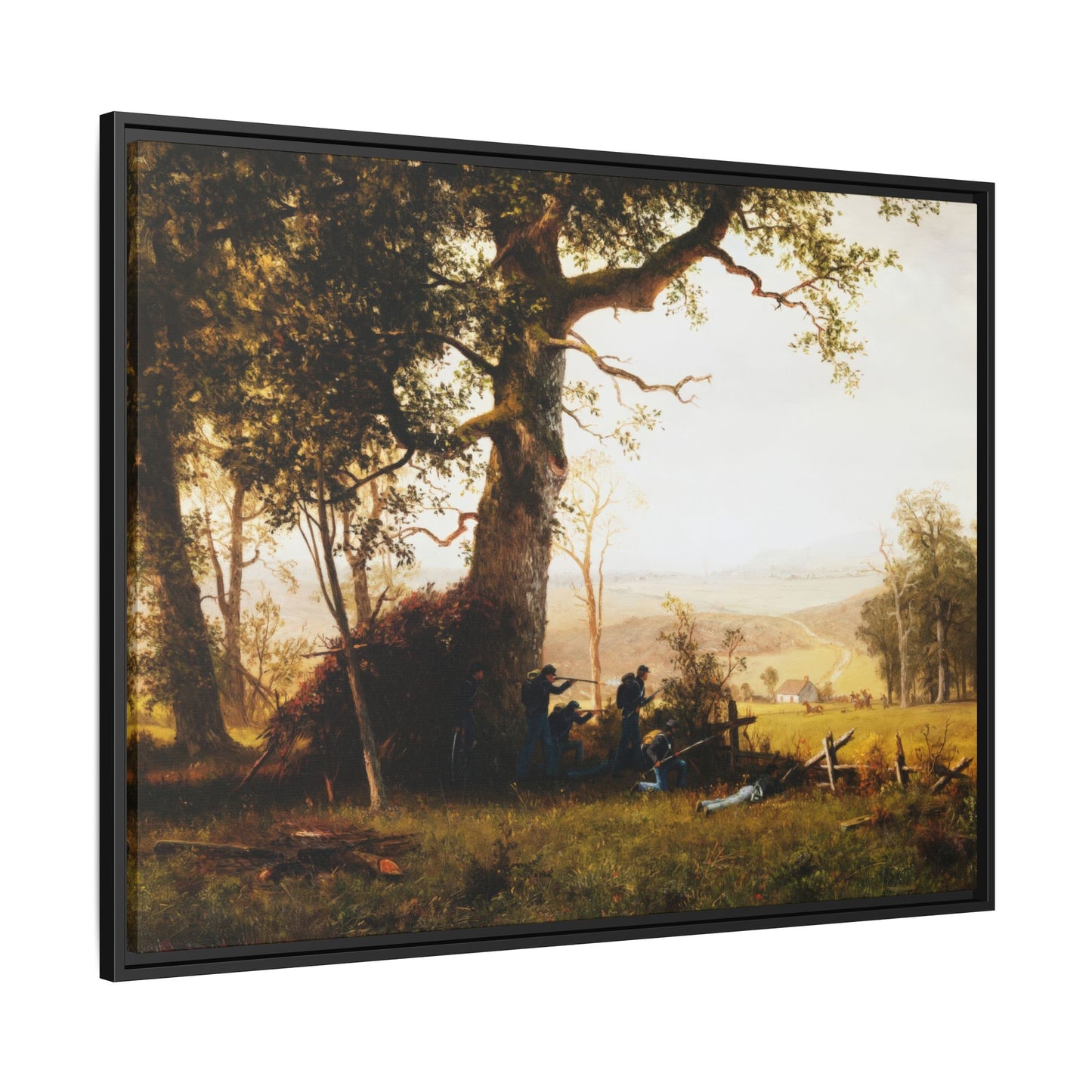 Bierstadt, Albert -  Guerrilla Warfare (1861) - Matte Canvas, Framed