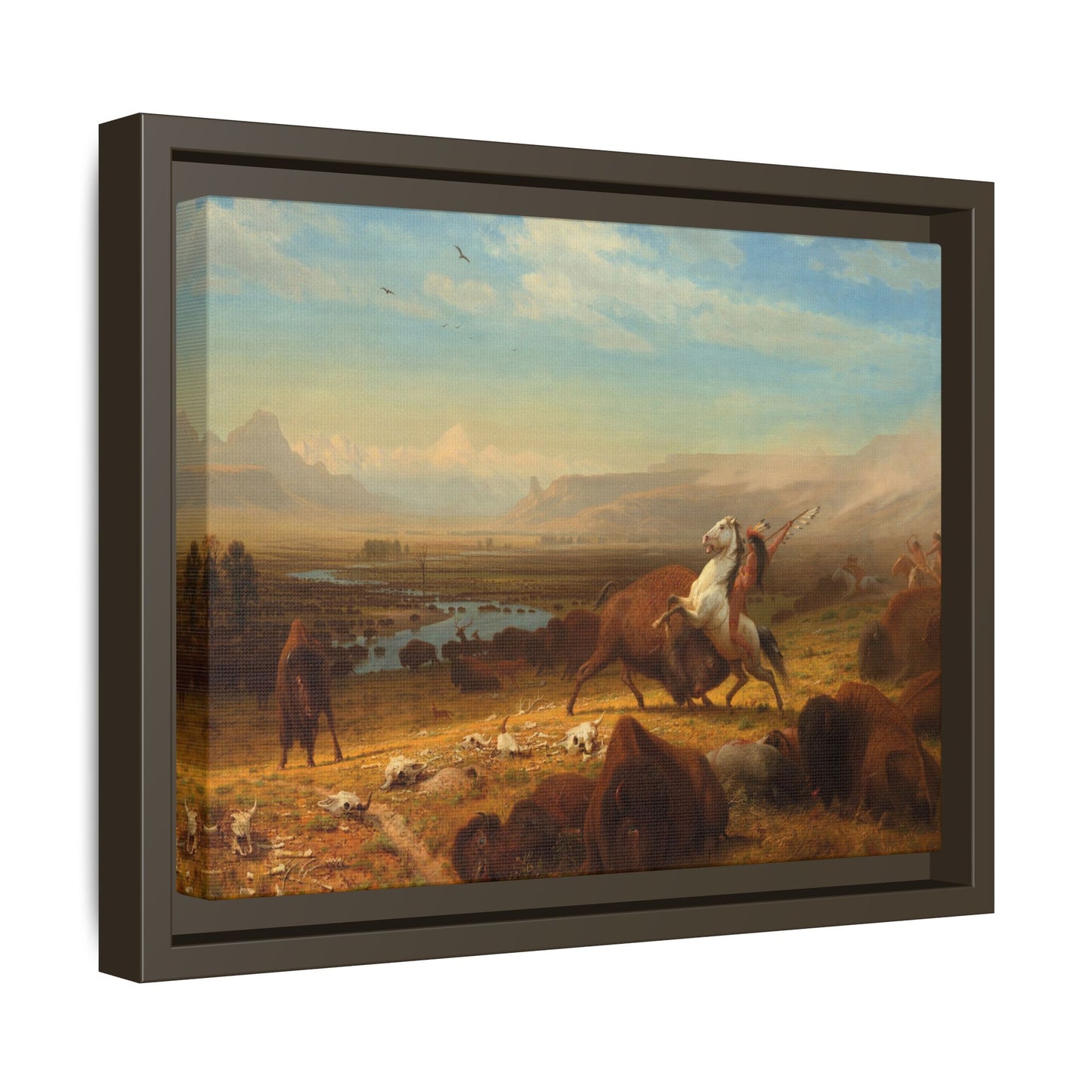 Bierstadt, Albert - The Last of the Buffalo  (1888) - Matte Canvas, Framed