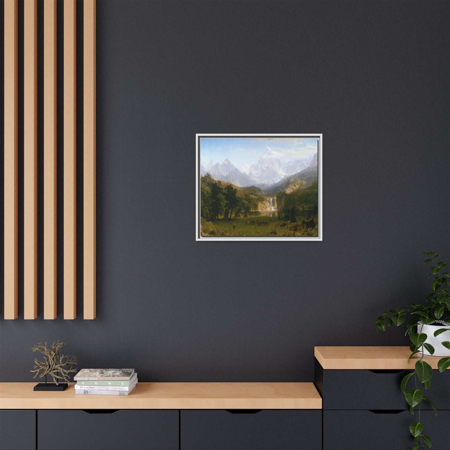 Bierstadt, Albert - The Rocky Mountains, Lander’s Peak (1863) - Matte Canvas, Framed