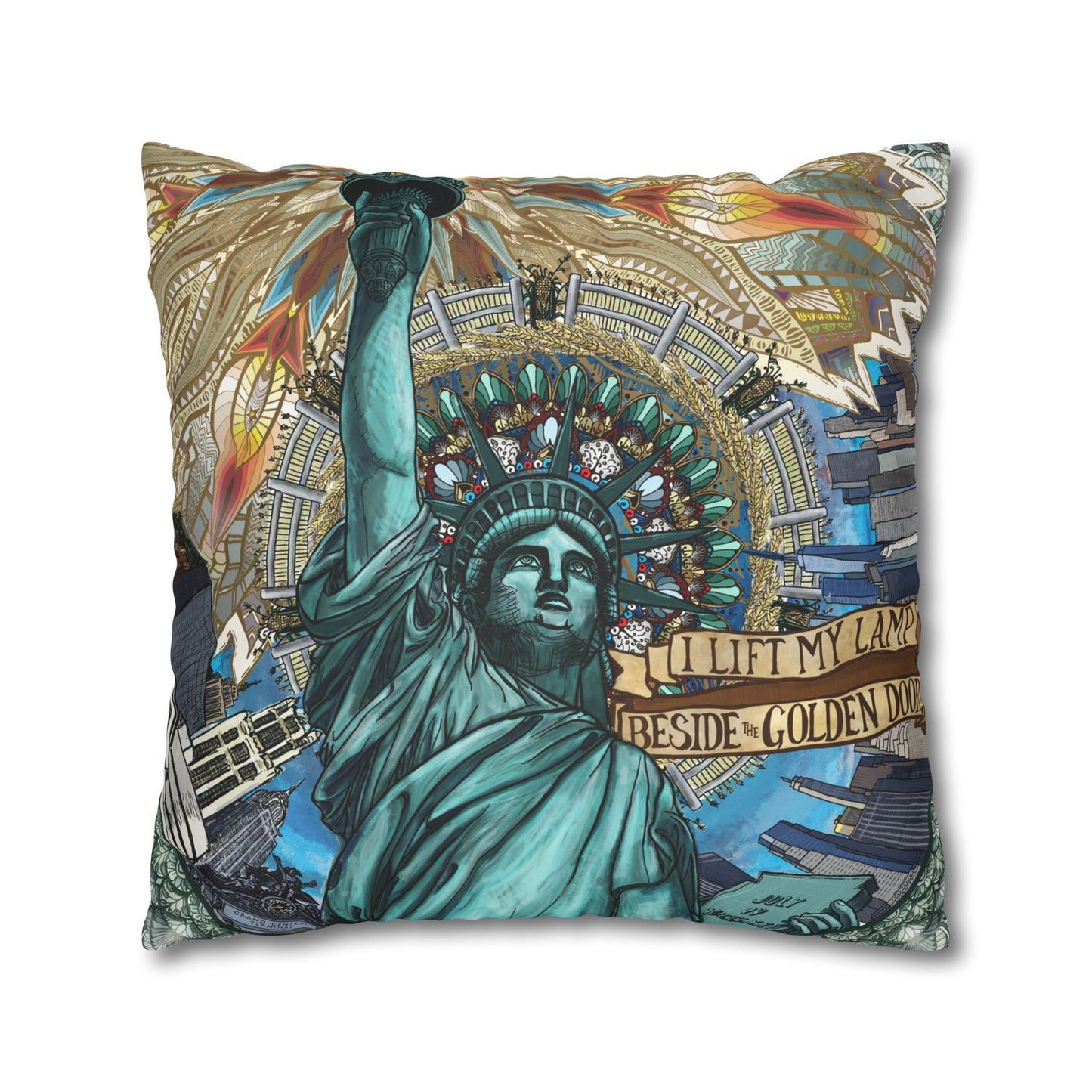 Pacio, Adam - Liberty Mandala - Suede Square Pillowcase