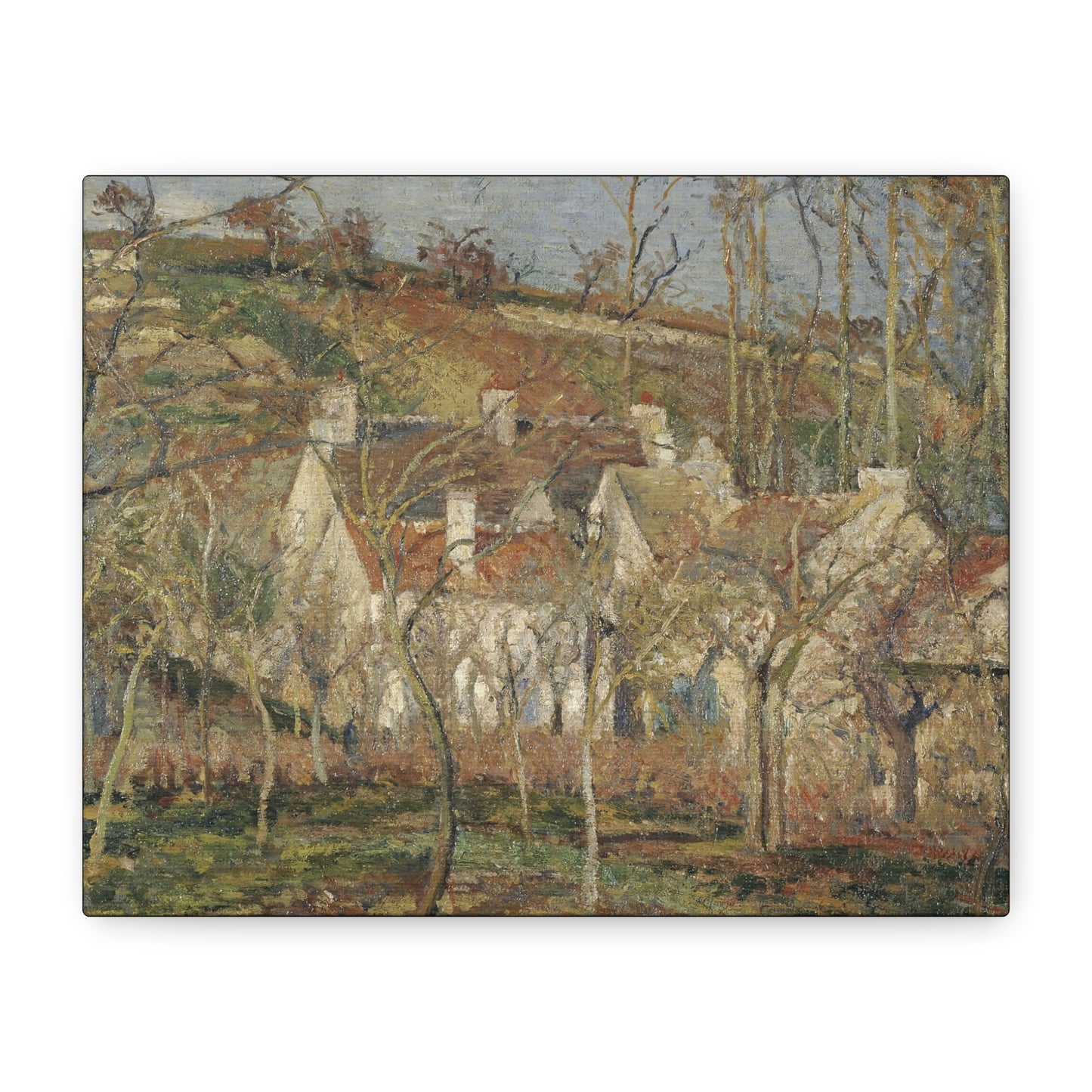 Pissarro, Camille - Red Roofs, Corner of a Village in Winter (1877) - Canvas Block, unframed