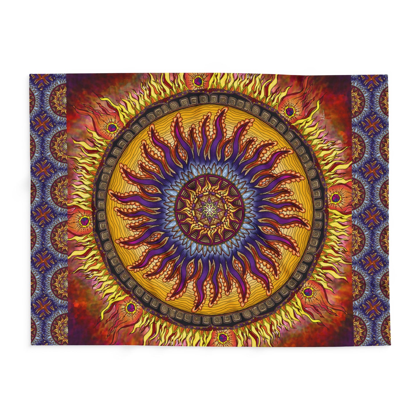 Pacio, Adam - Solar Disc Mandala - Arctic Fleece Blanket