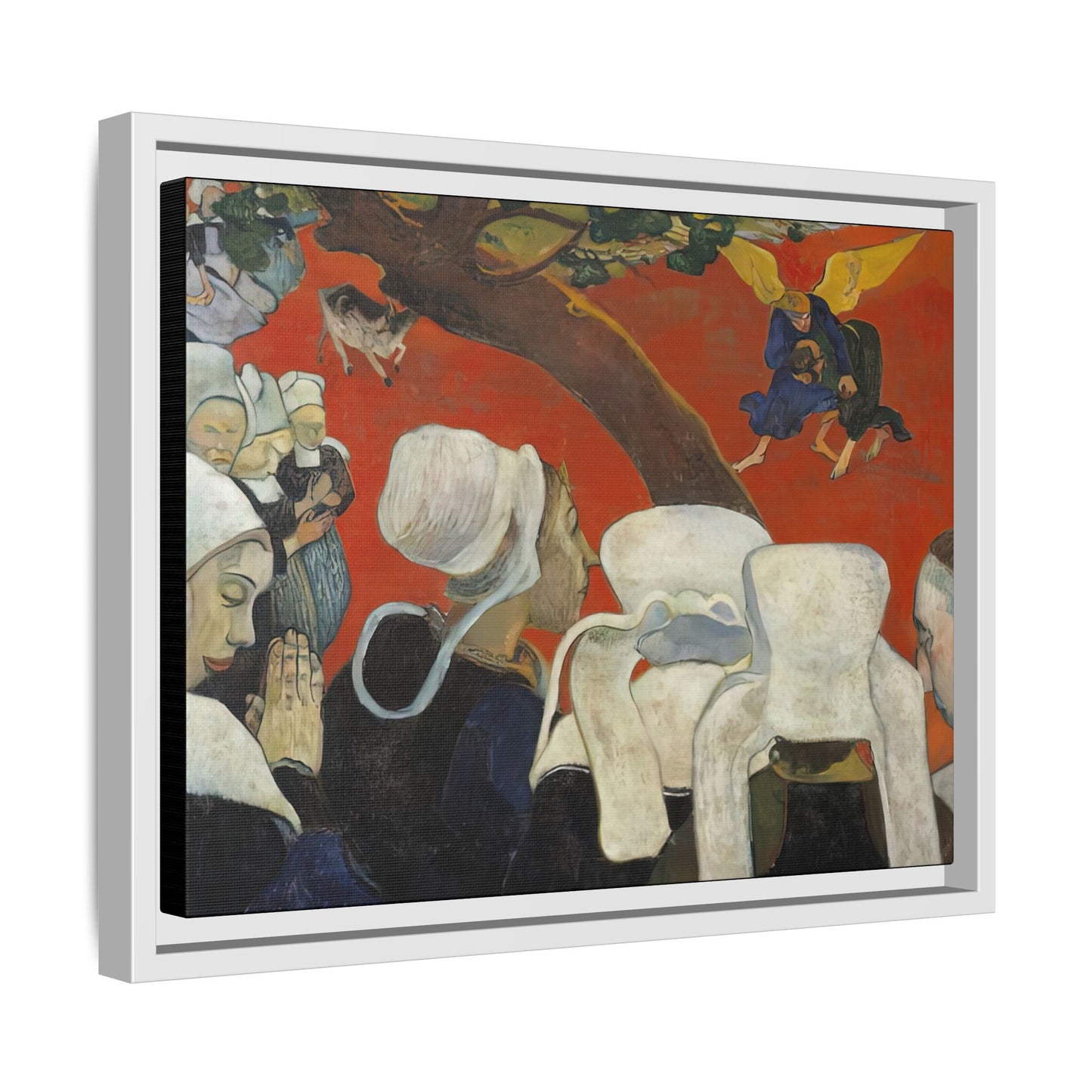 Gauguin, Paul - Vision of the Sermon (Jacob Wrestling with the Angel) (1888) - Matte Canvas, Framed