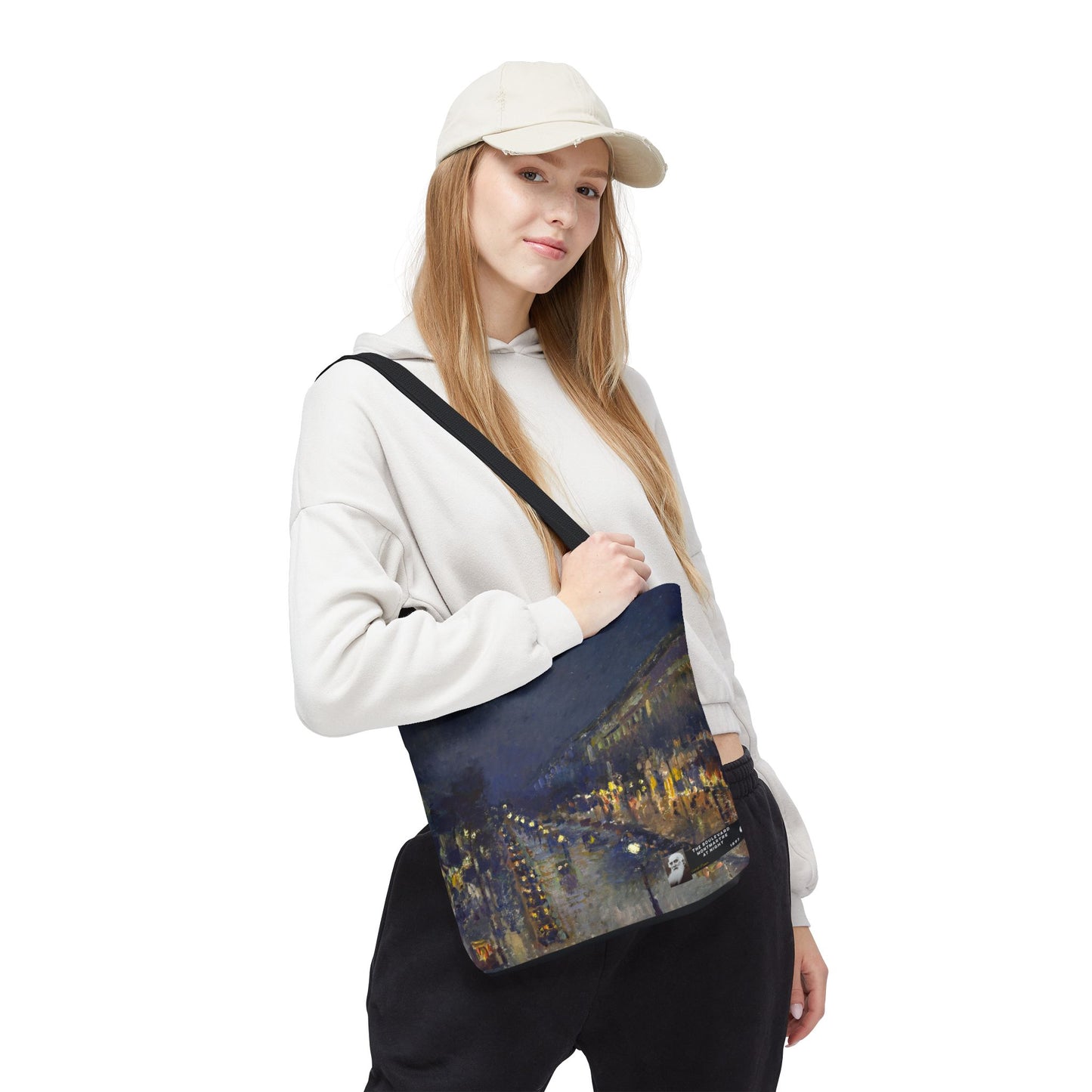 Pissarro, Camille - The Boulevard Montmartre At Night (1897) - Tote Bag