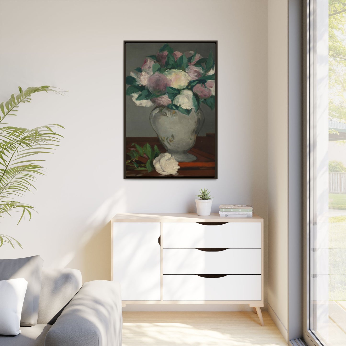 Manet, Édouard - Peonies (1864) - Matte Canvas, Framed