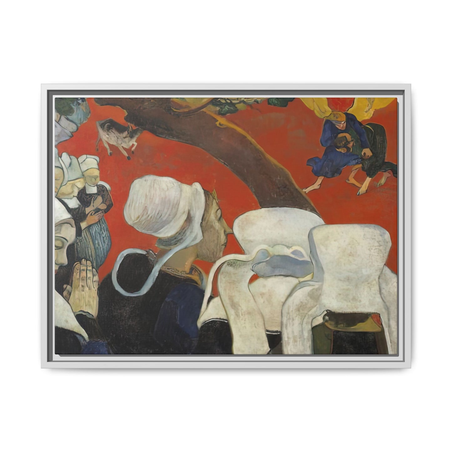 Gauguin, Paul - Vision of the Sermon (Jacob Wrestling with the Angel) (1888) - Matte Canvas, Framed