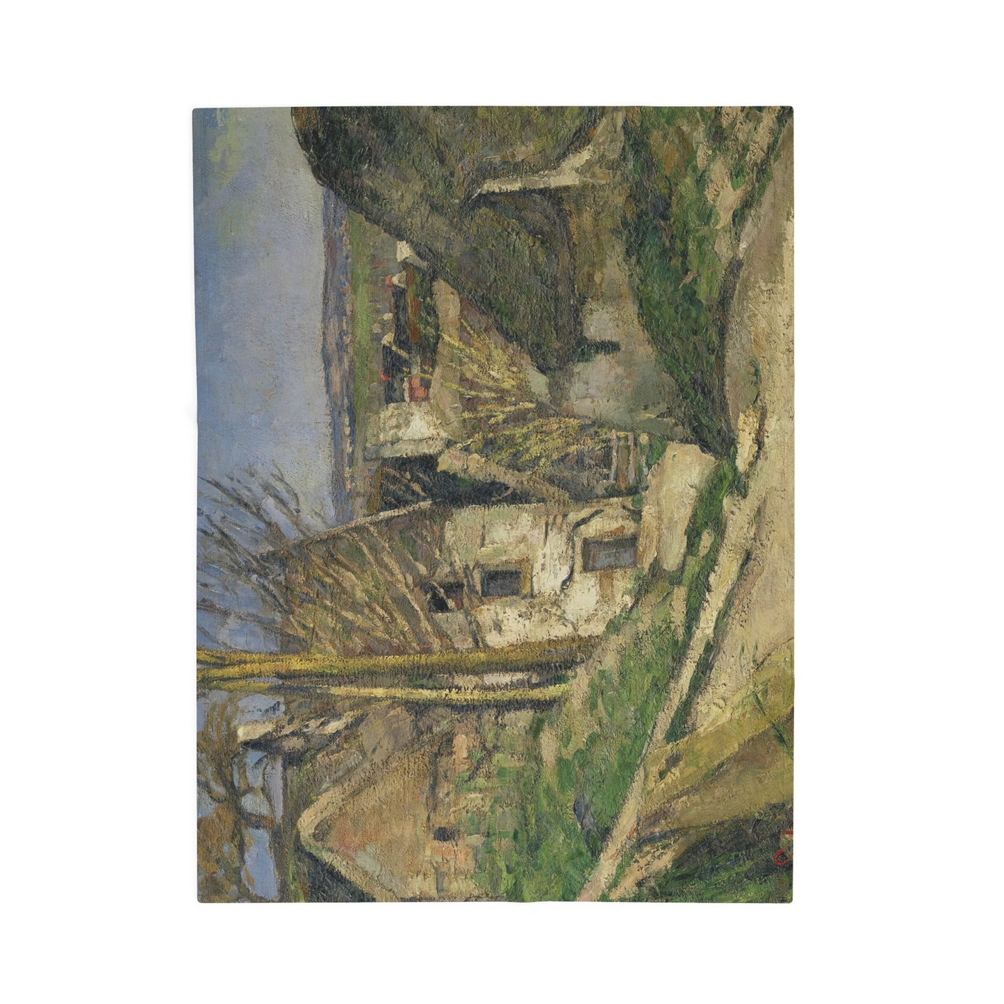 Cézanne, Paul - The House of the Hanged Man, Auvers-sur-Oise (1874) - Velveteen Plush Blanket