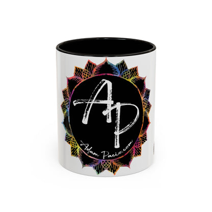 AdamPacio.com - Black Logo - Colorful Accent Mugs