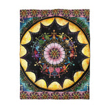 Obsidian Grandmothers Mandala - Microfiber Duvet Cover