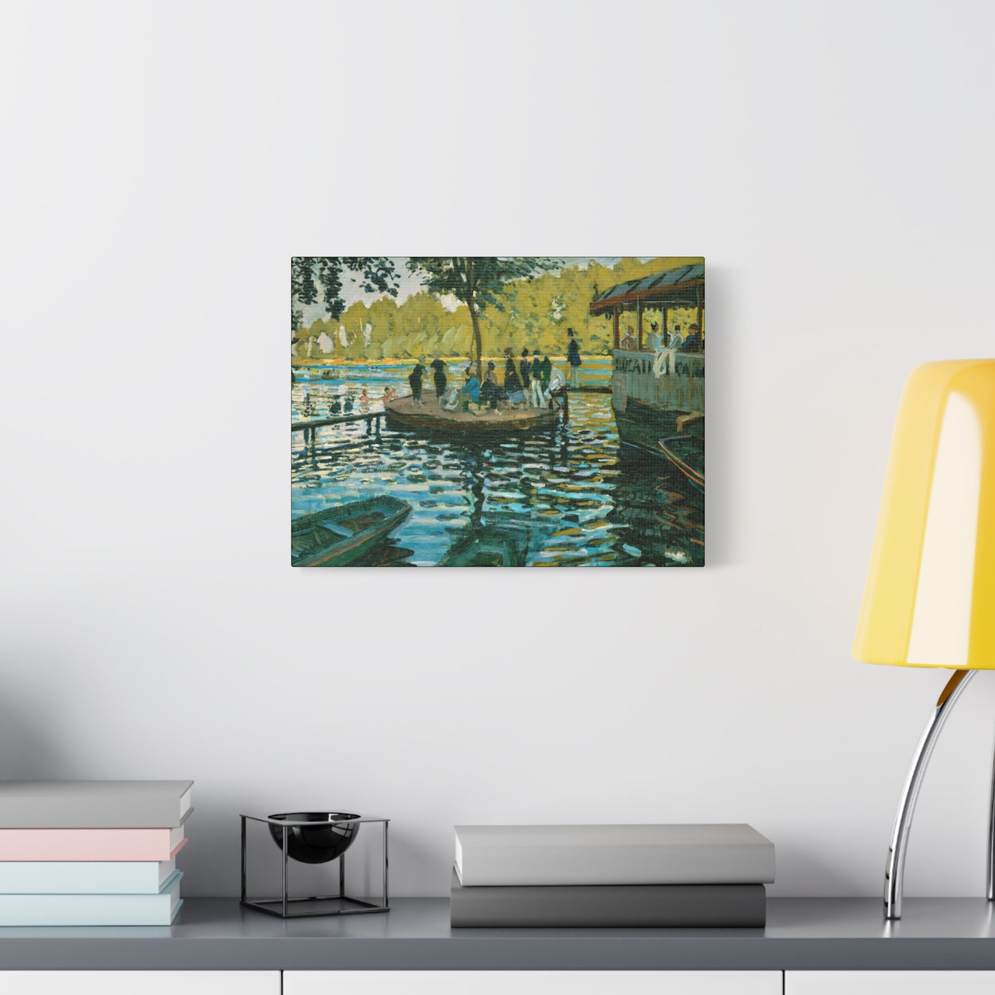 Monet, Claude - La Grenouillere (1869) - Canvas Block, unframed