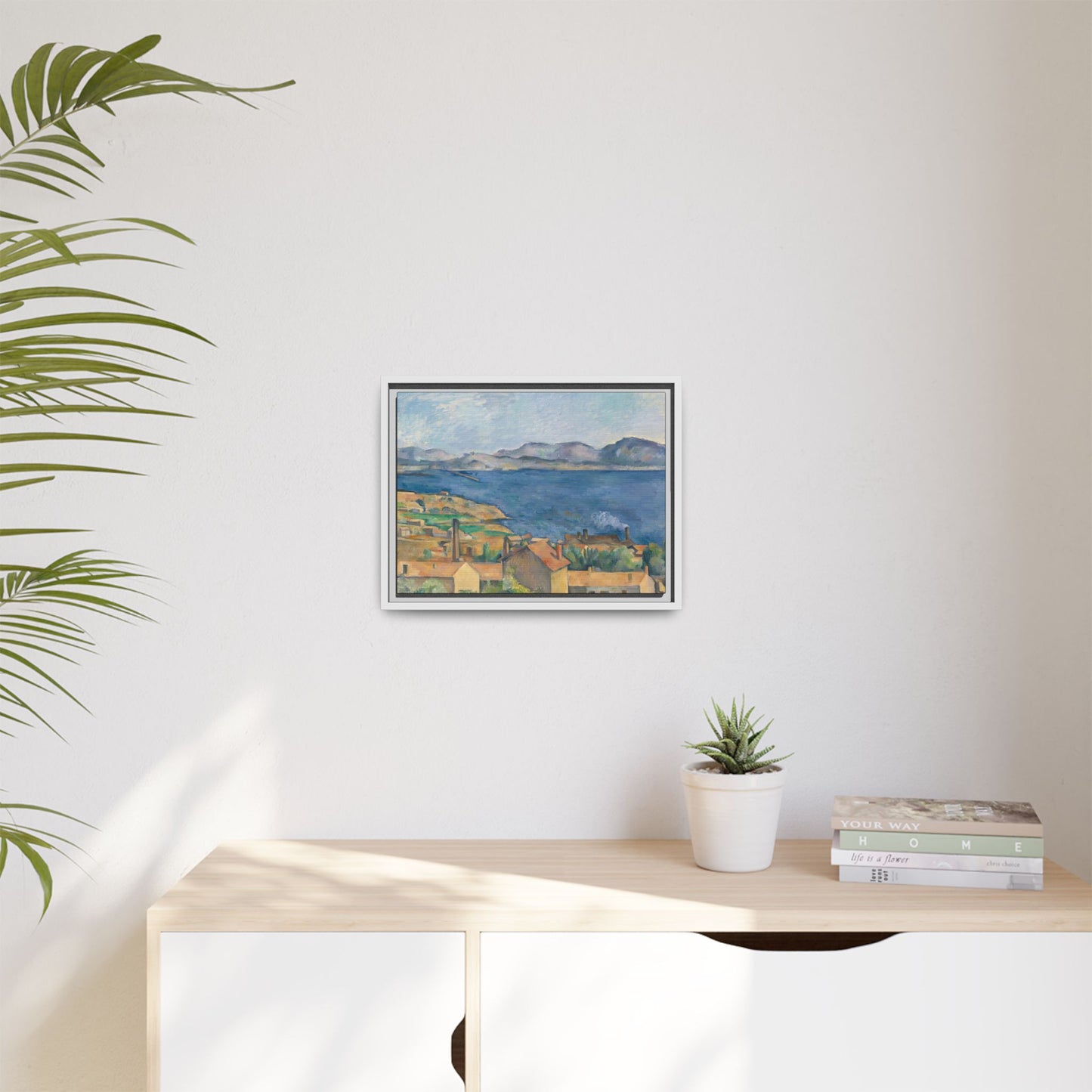 Cézanne, Paul - The Bay of Marseille, Seen from L'Estaque (1885) - Matte Canvas, Framed