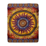 Solar Disc Mandala - Sherpa Fleece Blanket