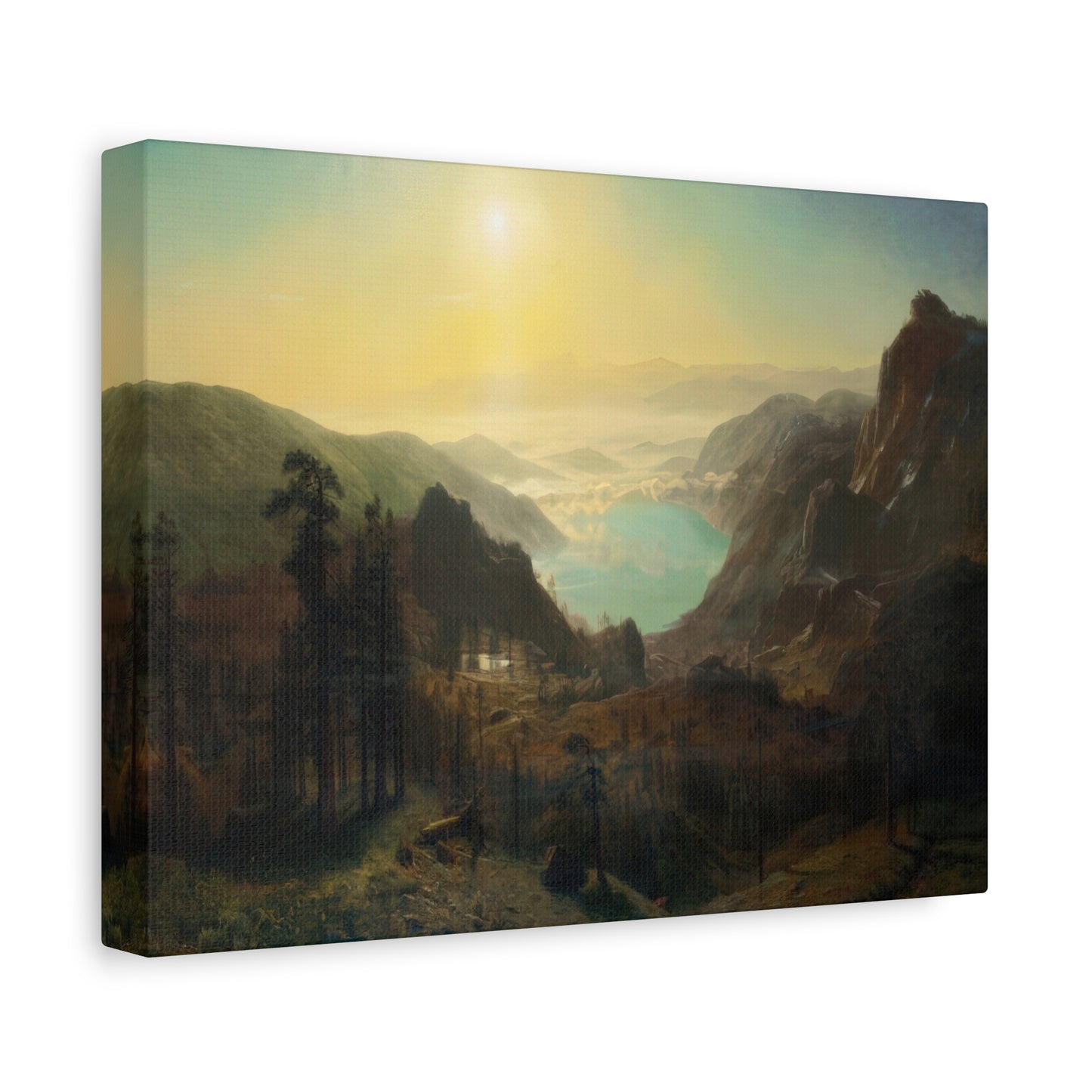 Bierstadt, Albert - Donner Lake from the Summit (1873) - Canvas Block, unframed