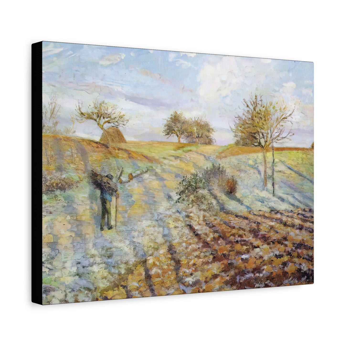 Pissarro, Camille - Hoarfrost (1873) - Canvas Block, unframed