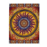 Solar Disc Mandala - Arctic Fleece Blanket