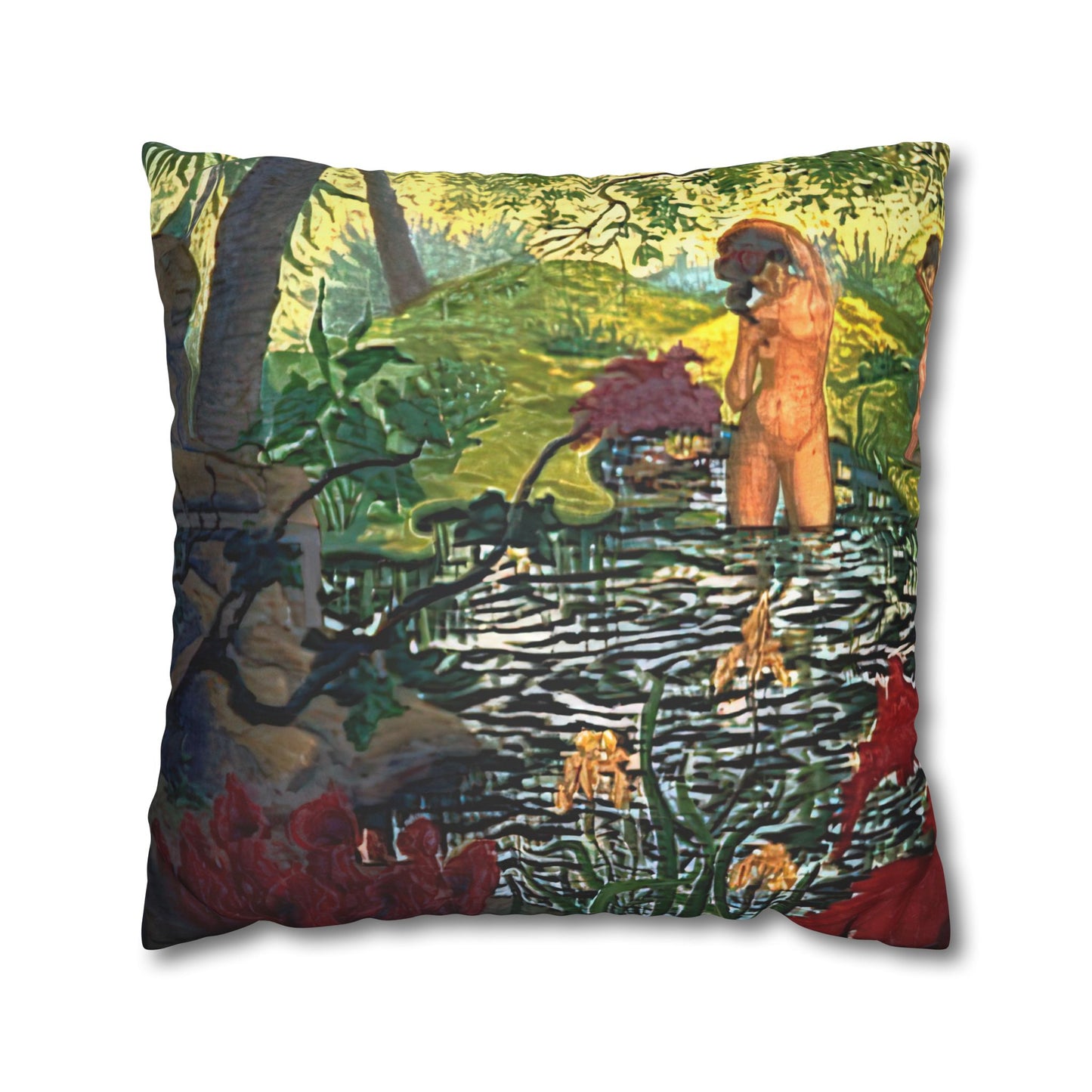 Ranson, Paul - The Lotus Bather (1906) - Suede Square Pillowcase