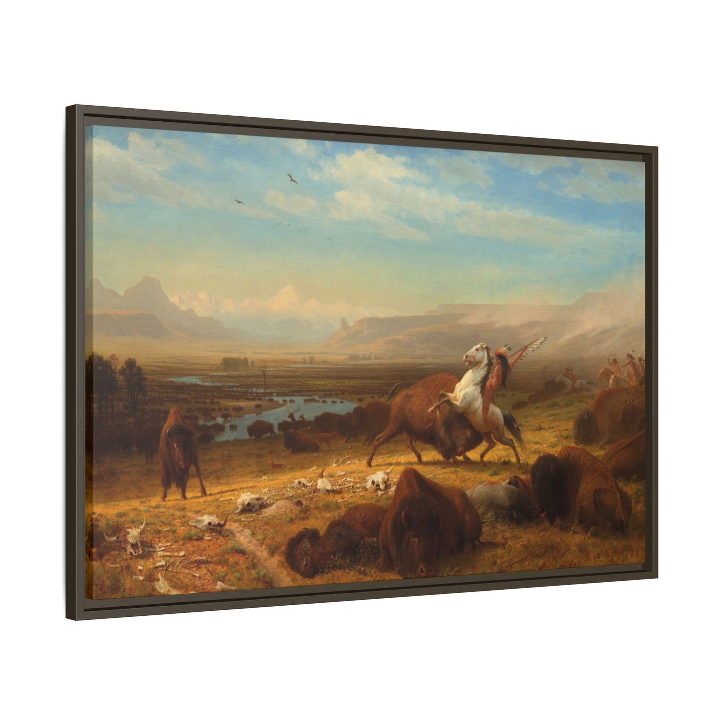 Bierstadt, Albert - The Last of the Buffalo  (1888) - Matte Canvas, Framed