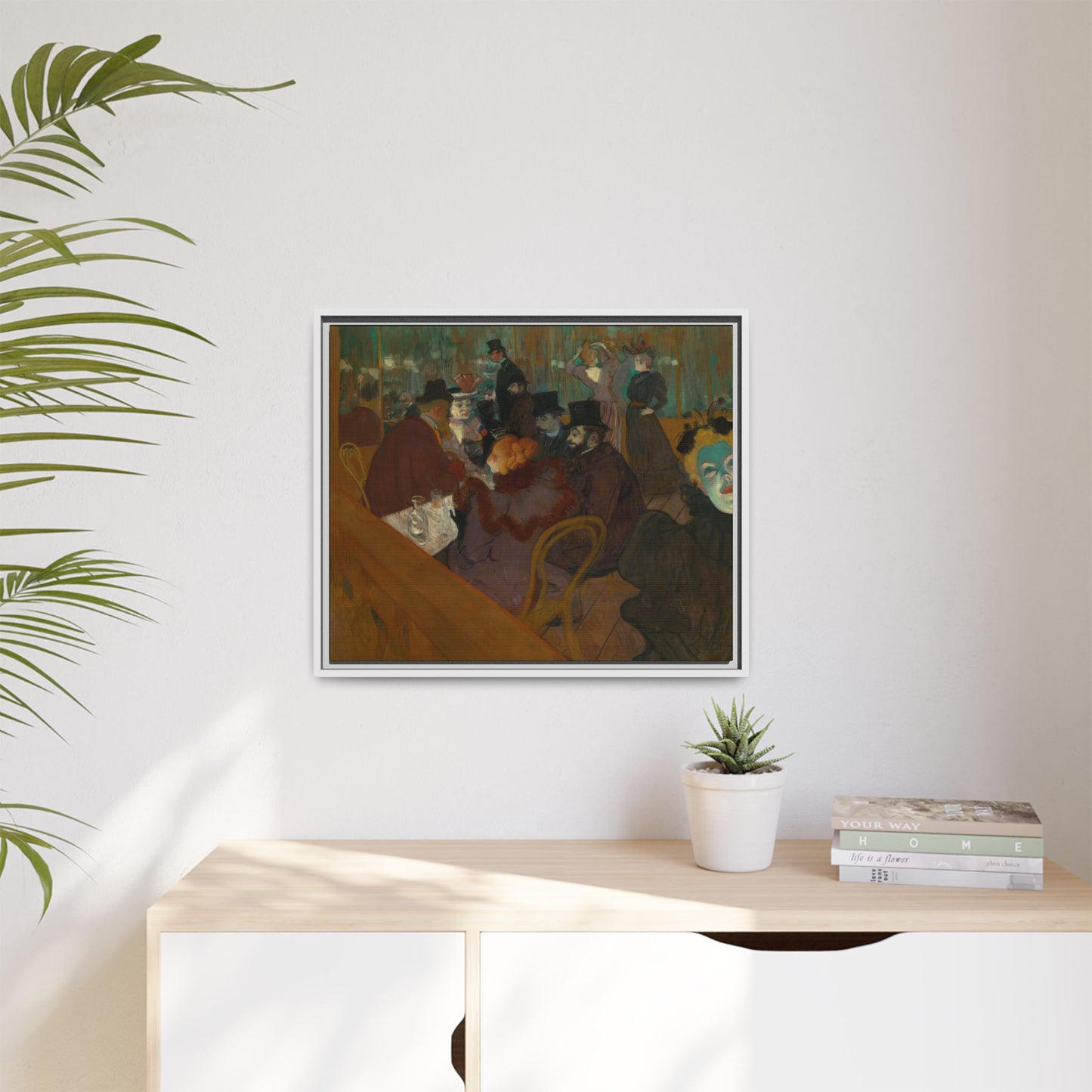 Toulouse-Lautrec, Henri - At the Moulin Rouge (1892) - Matte Canvas, Framed