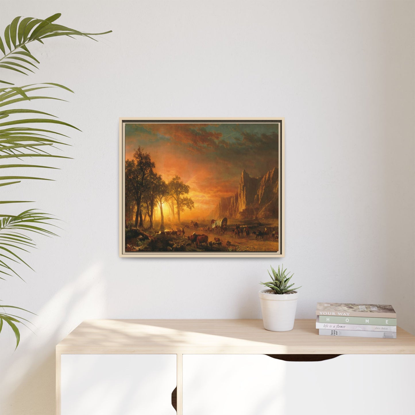 Bierstadt, Albert - Emigrants Crossing the Plains (1867) - Matte Canvas, Framed