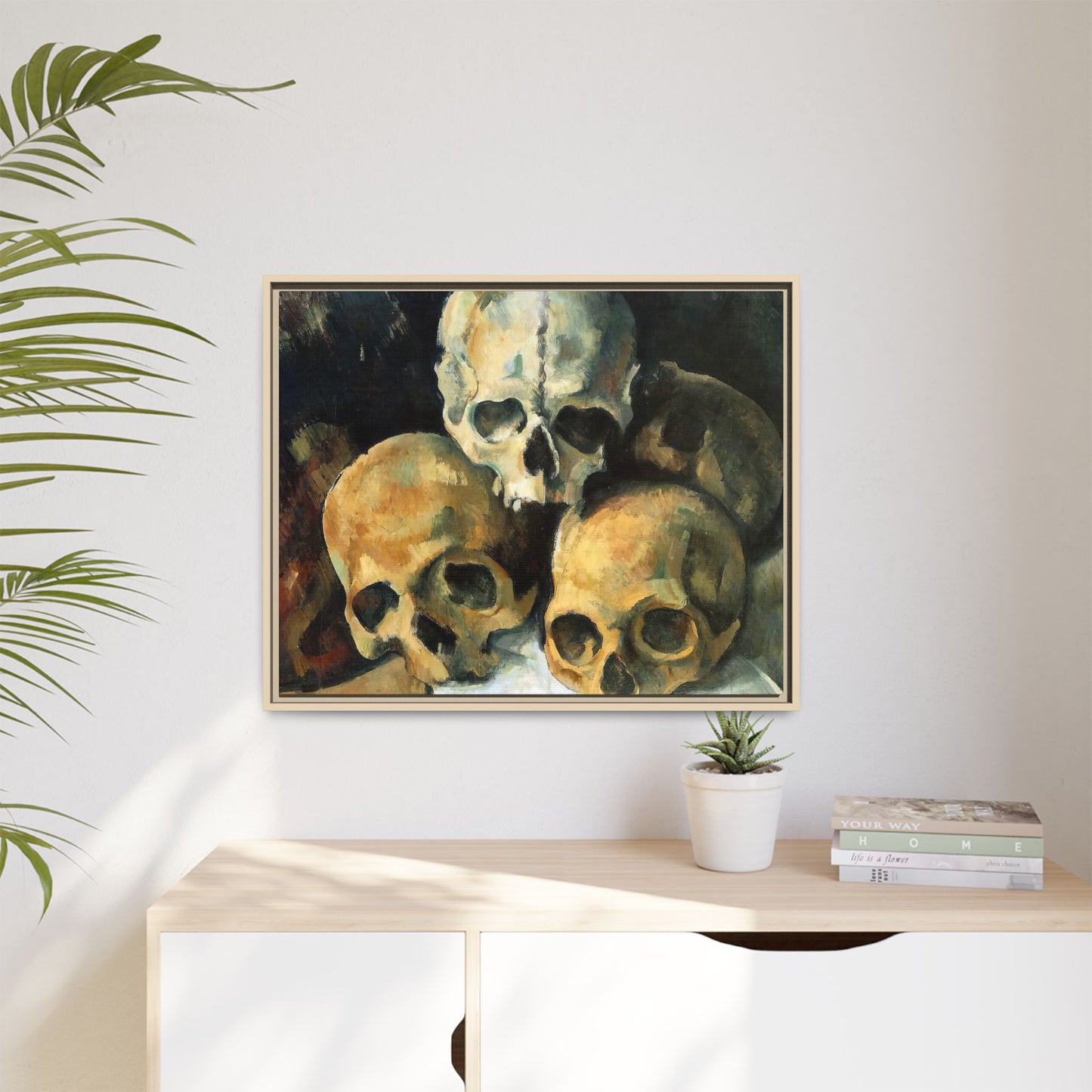Cézanne, Paul - Pyramid of Skulls (1901) - Matte Canvas, Framed