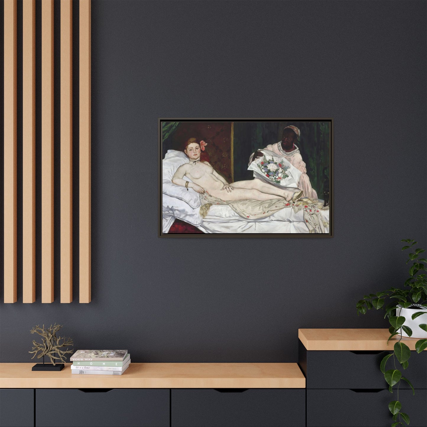 Manet, Édouard - Olympia (1870) - Matte Canvas, Framed