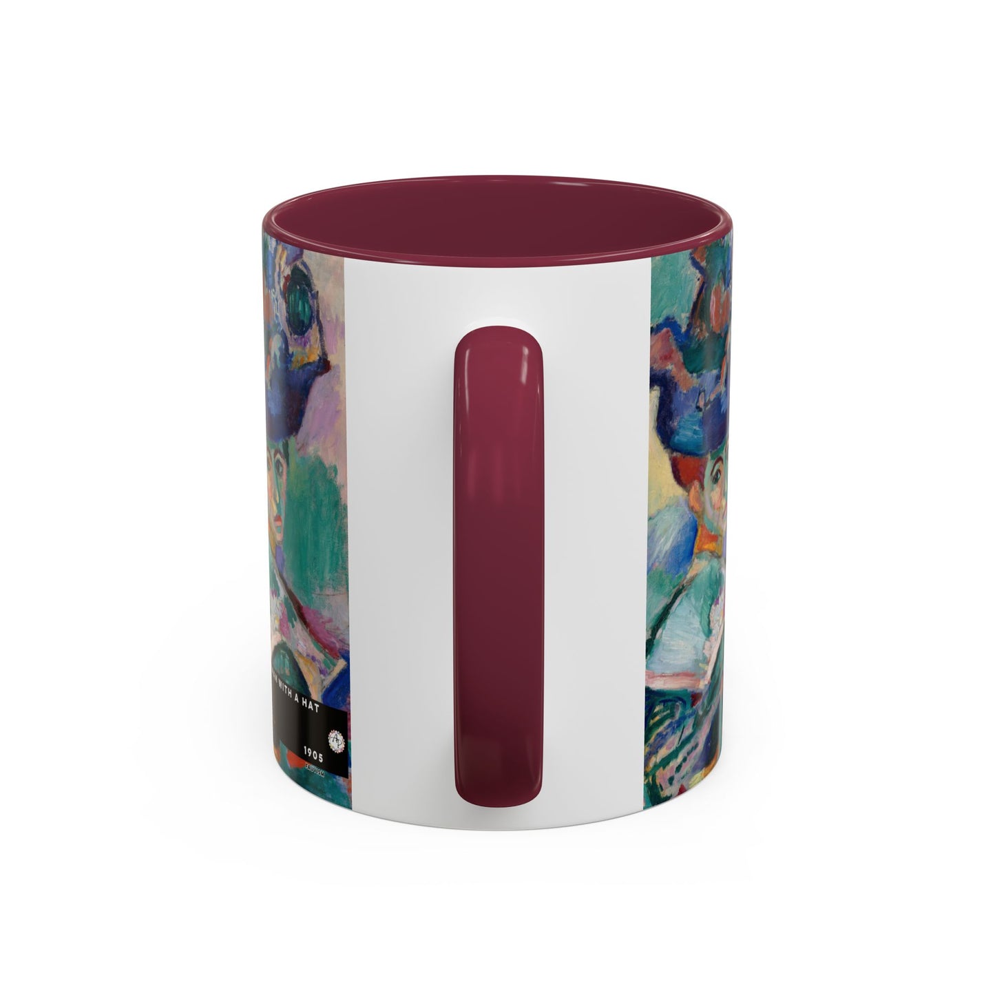 Matisse, Henri - Woman with a Hat (1905) - Colorful Accent Mugs