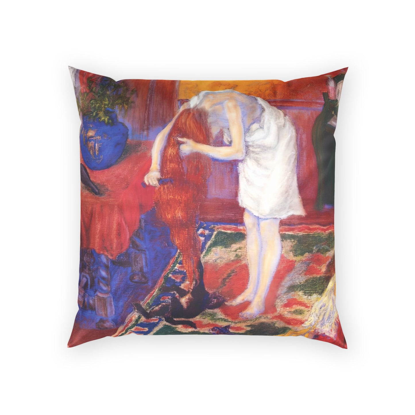 Ranson, Paul - The Golden Head of Hair (1909) - Poly Velvet Pillow