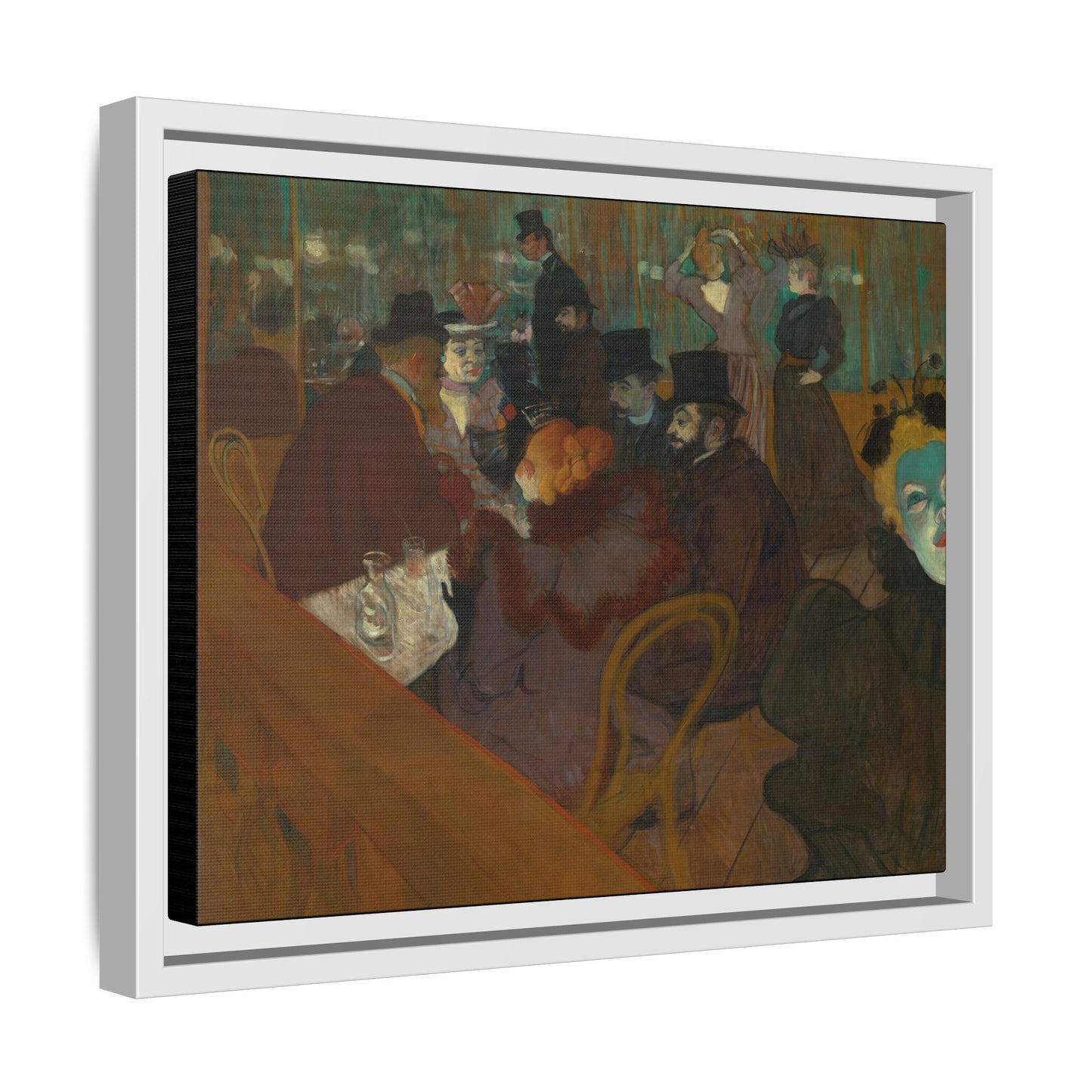 Toulouse-Lautrec, Henri - At the Moulin Rouge (1892) - Matte Canvas, Framed