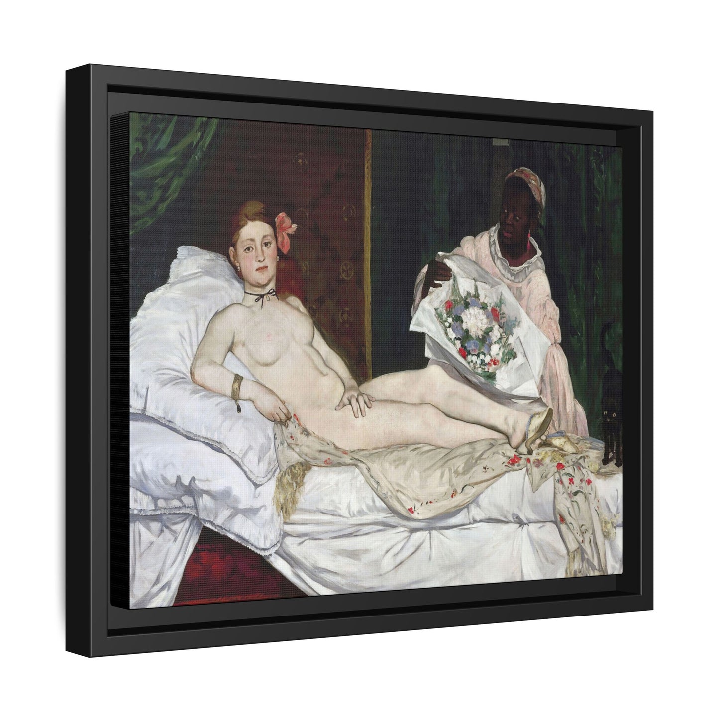 Manet, Édouard - Olympia (1870) - Matte Canvas, Framed