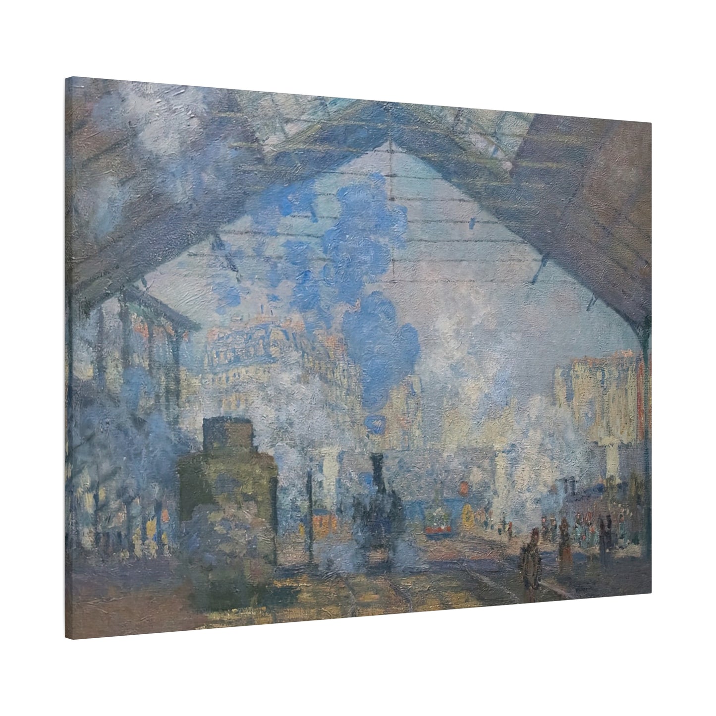 Monet, Claude - Le Gare Saint-Lazare (1877) - Canvas Block, unframed